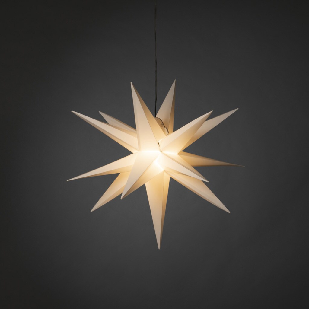 KONSTSMIDE LED Stern »Weihnachtsstern, Weißer 3-D Kunststoffstern, Weihnachtsdeko aussen«
