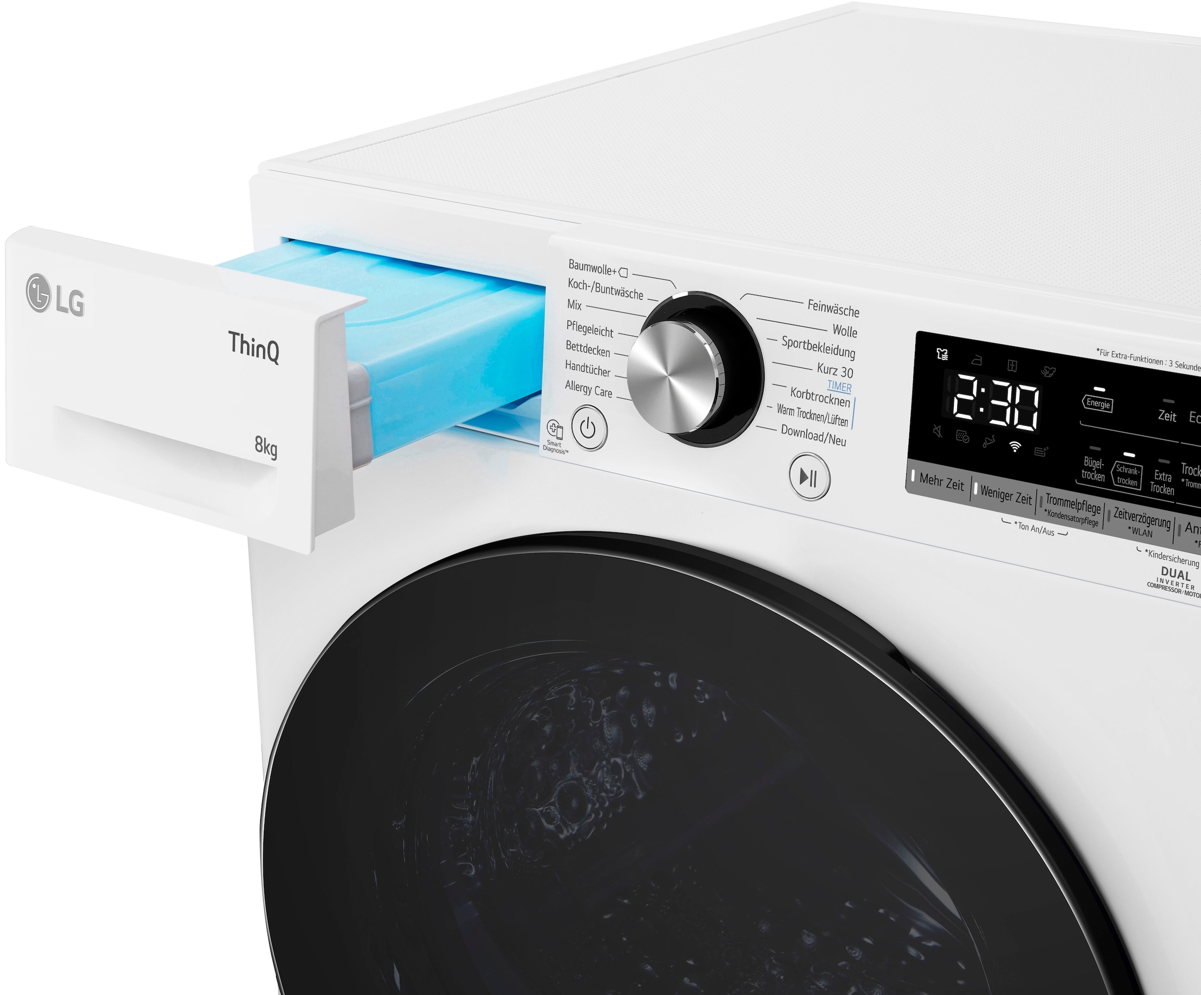 LG Wärmepumpentrockner »RT80V9W«, Vivace, 8 kg