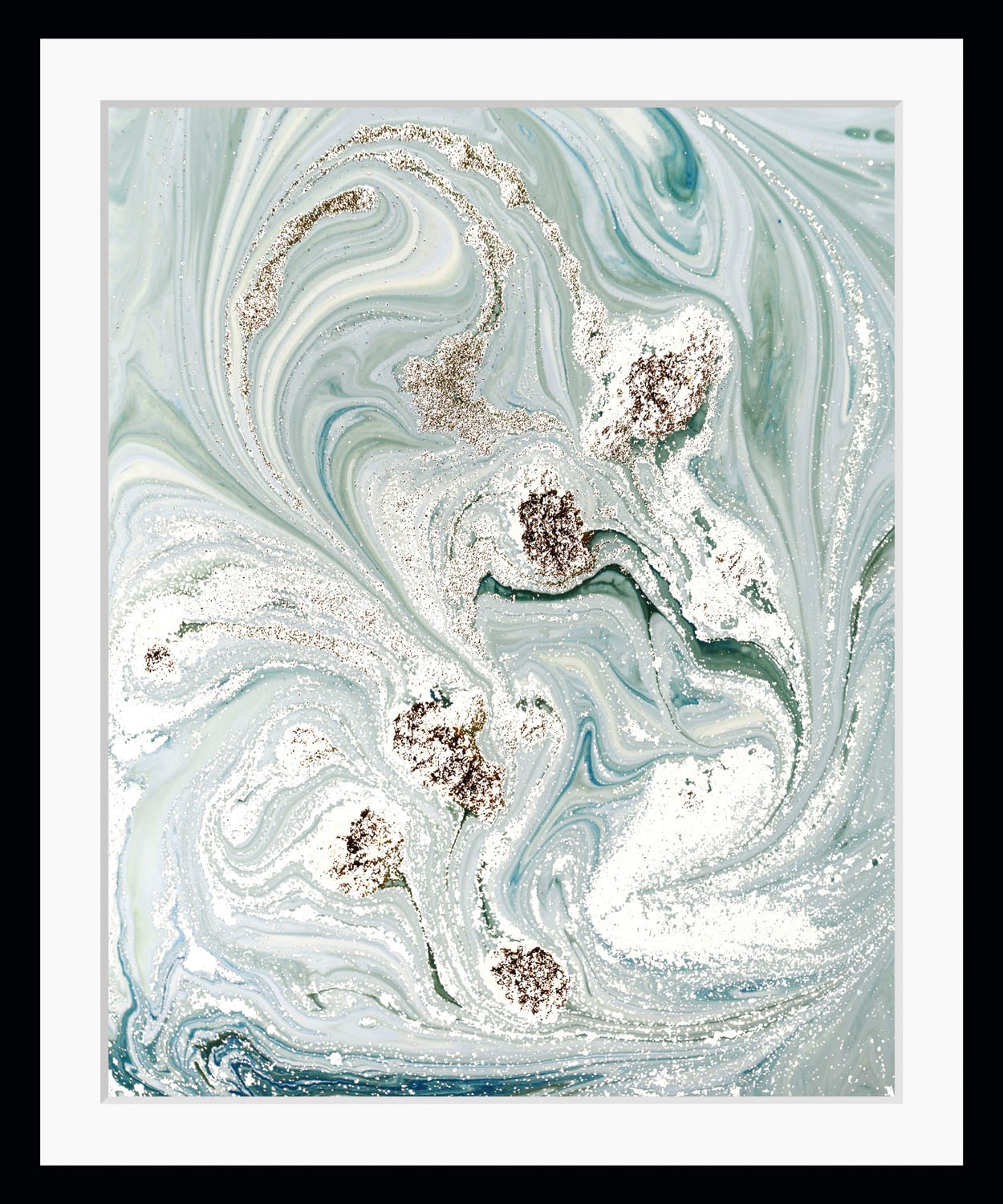 queence Bild »Balou«, Abstrakt-Marmor, (1 St.), HD Premium Poster-Druck inkl. Holzrahmen