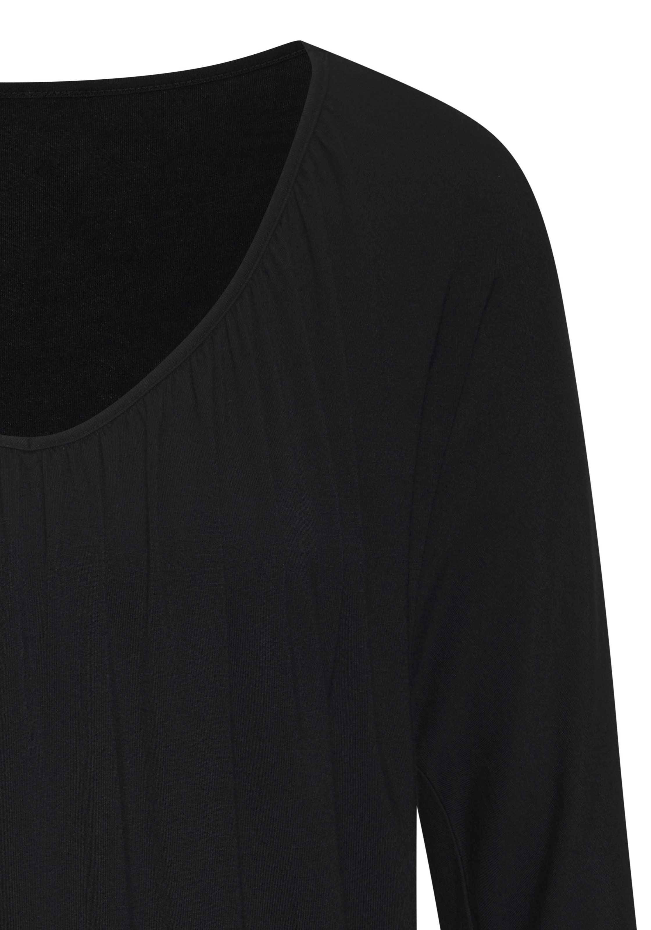 LASCANA 3/4-Arm-Shirt »mit zarter Raffung am Ausschnitt«, aus weichem Viskose-Stretch