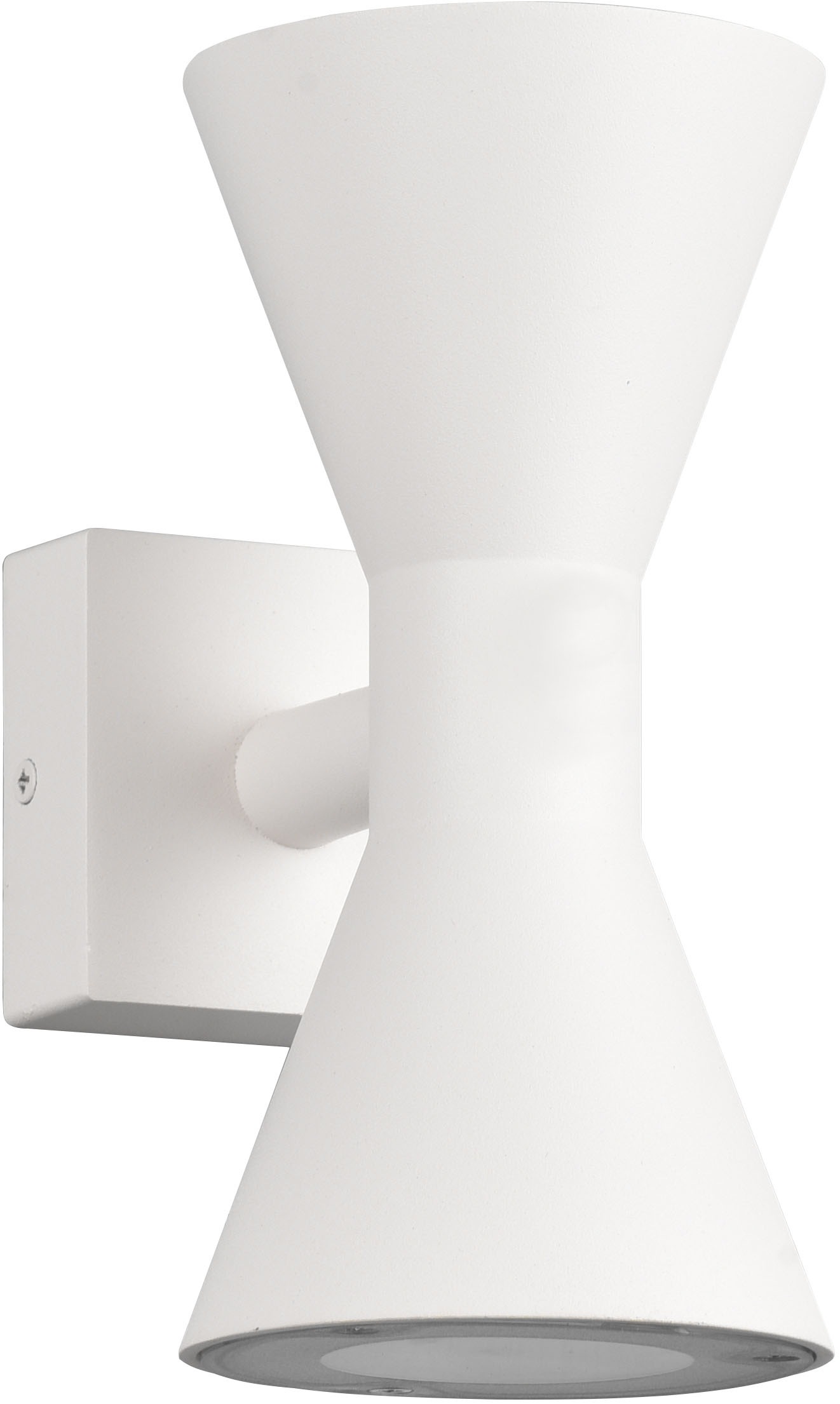 TRIO Leuchten Außen-Wandleuchte »ARDAS, up-and-down Licht Fassadenleuchte, exkl 2x GU10 max 10W, IP44«, 2 flammig, Leuchtmittel GU10 | Leuchtmittel wechselbar, Outdoor Wandlampe in Sanduhr-Form, für Garten Terrasse Haustür Lampe