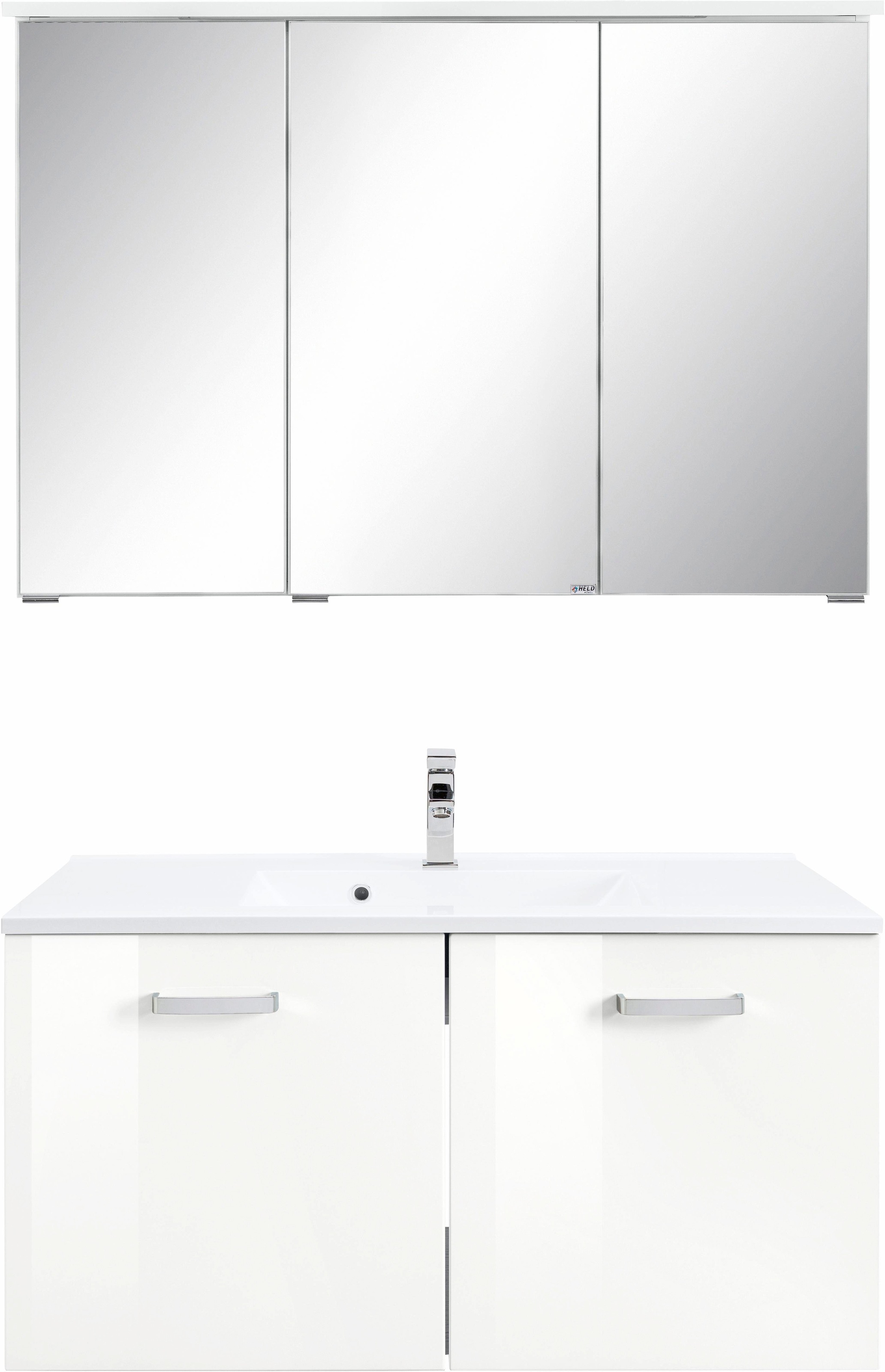 welltime Badmöbel-Set »Ravenna«, (2 St.), Breite 90 cm, Spiegelschrank und günstig online kaufen