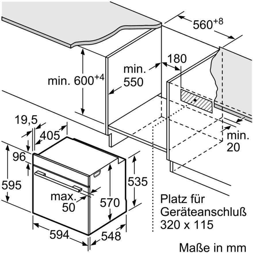 14. Bild von BOSCH Einbaubackofen 4 »HBA533BS1«, mit Teleskopauszug nachrüstbar, ecoClean Direct