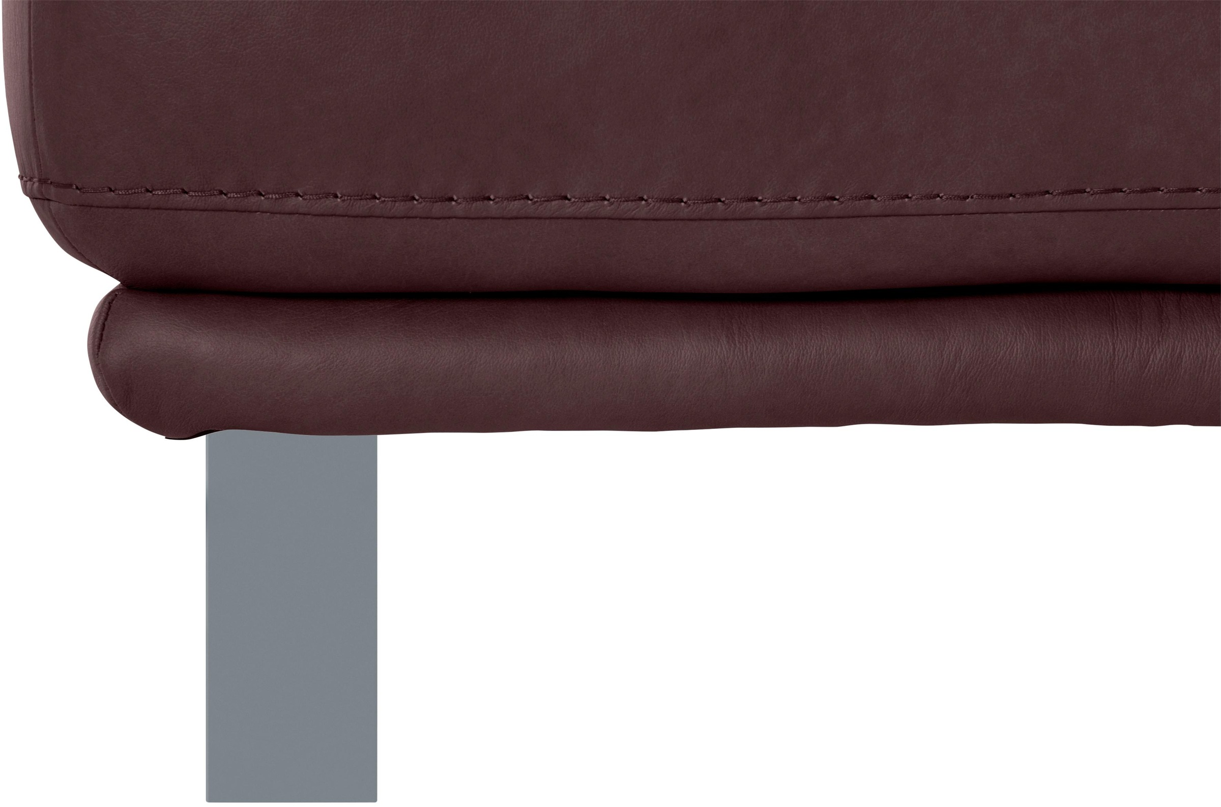 W.SCHILLIG Hocker »montanaa«, mit Metallkufen in Silber matt, Breite 71 cm