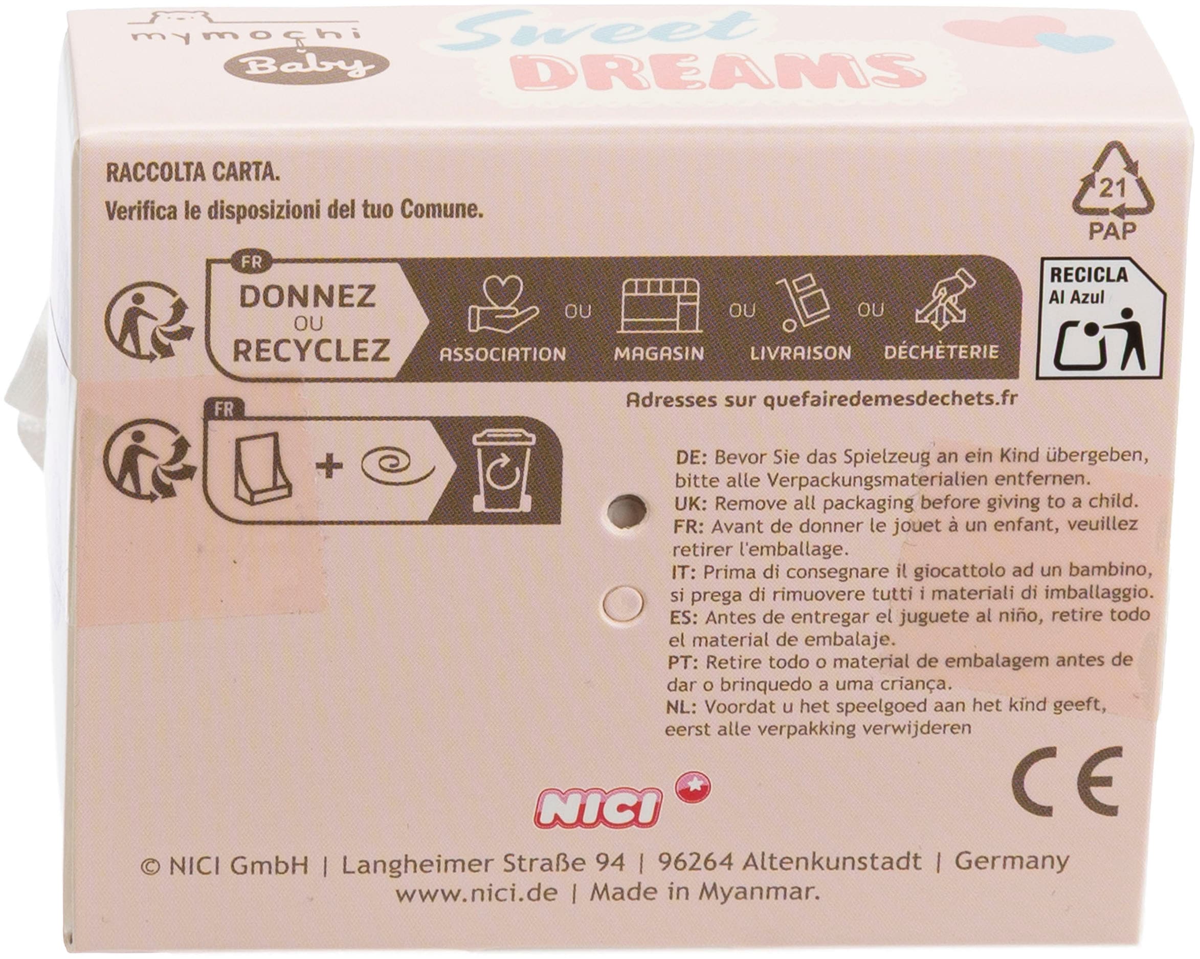 Nici Kuscheltier »mymochi, Set Katze Angy 7cm mit Babyflasche & Bettchen mit Karabiner« in Geschenkbox
