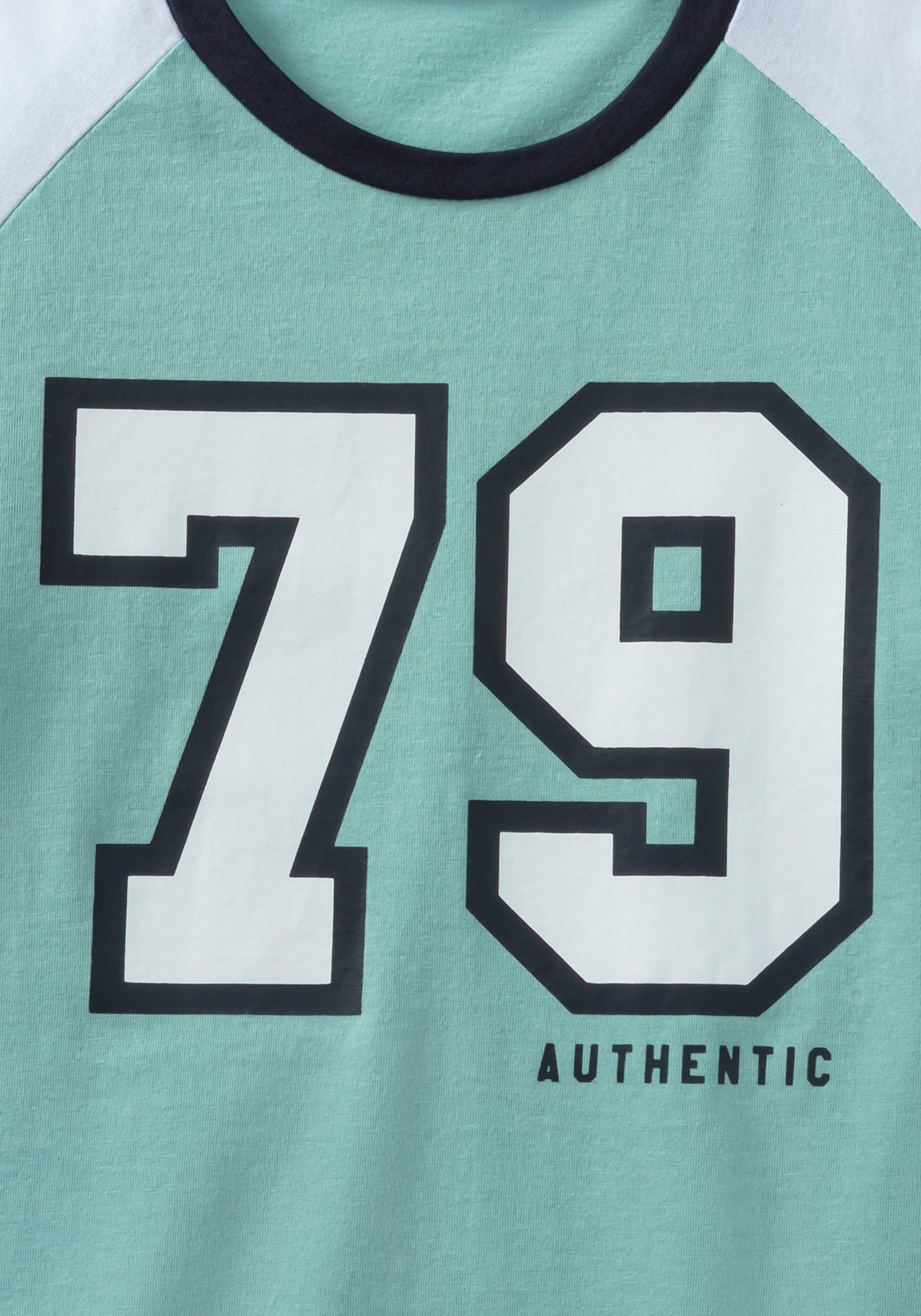 AUTHENTIC LE JOGGER Pyjama, (2 tlg., 1 Stück), Schlafanzug mit großem College-Print vorn