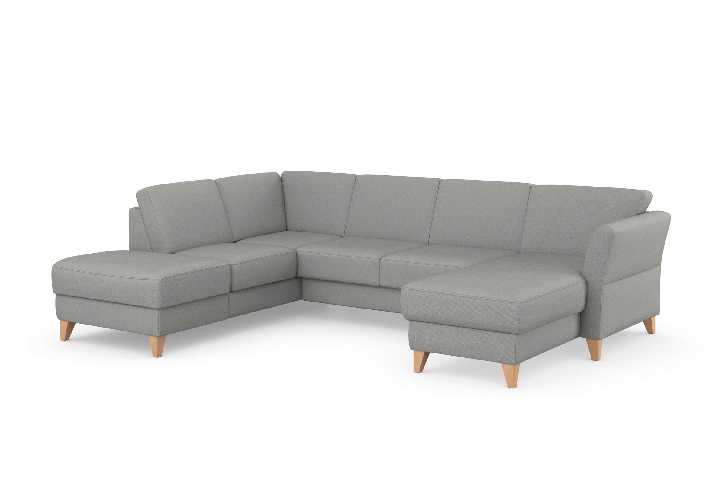 sit&more Wohnlandschaft »Visby U-Form«, wahlweise mit Bettfunktion und Stauraum, frei im Raum stellbar