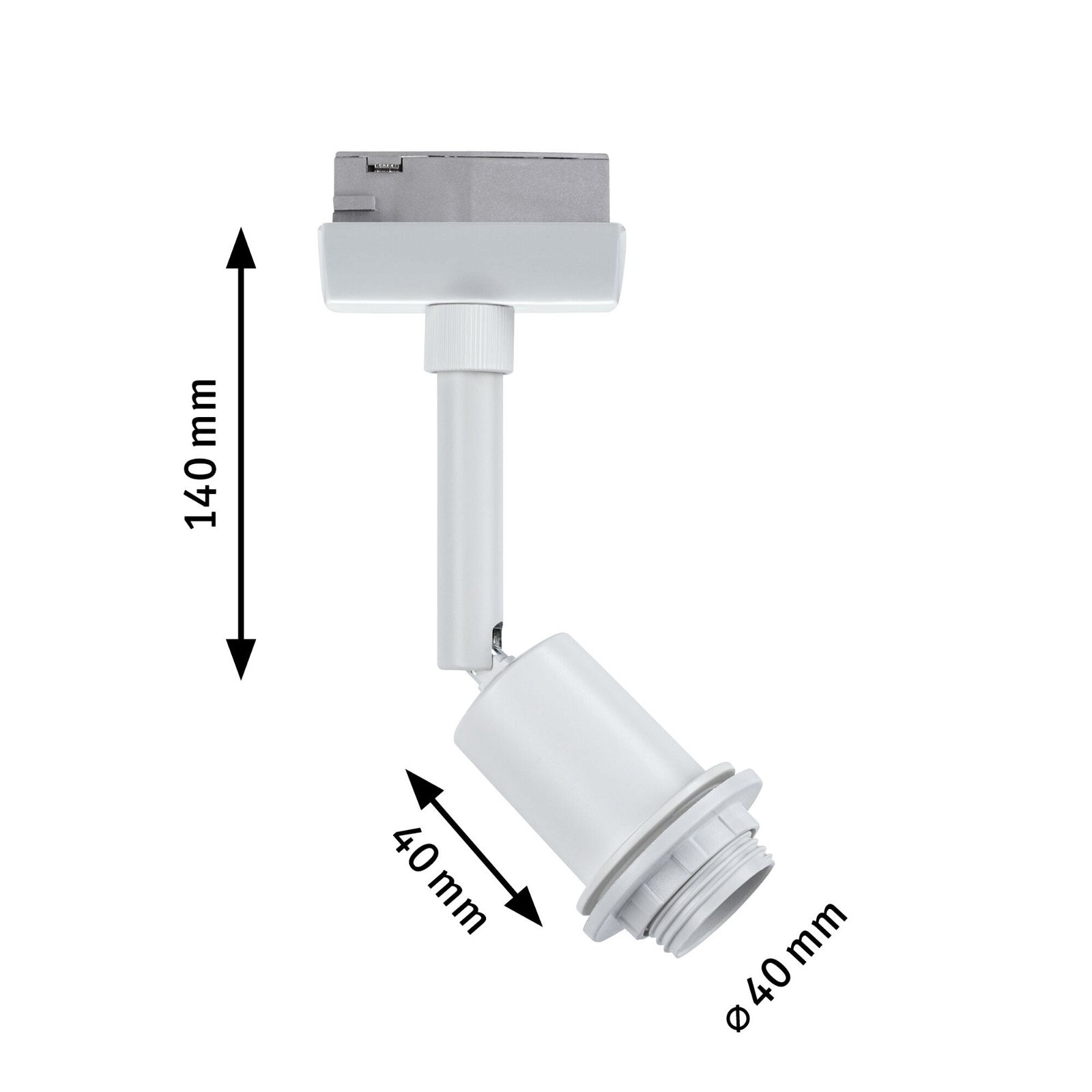 Paulmann Schienensystem-Leuchten »URail Schienenspot DecoSystems Basic E14 max. 20W 230V«, Einzelspot, dimmbar