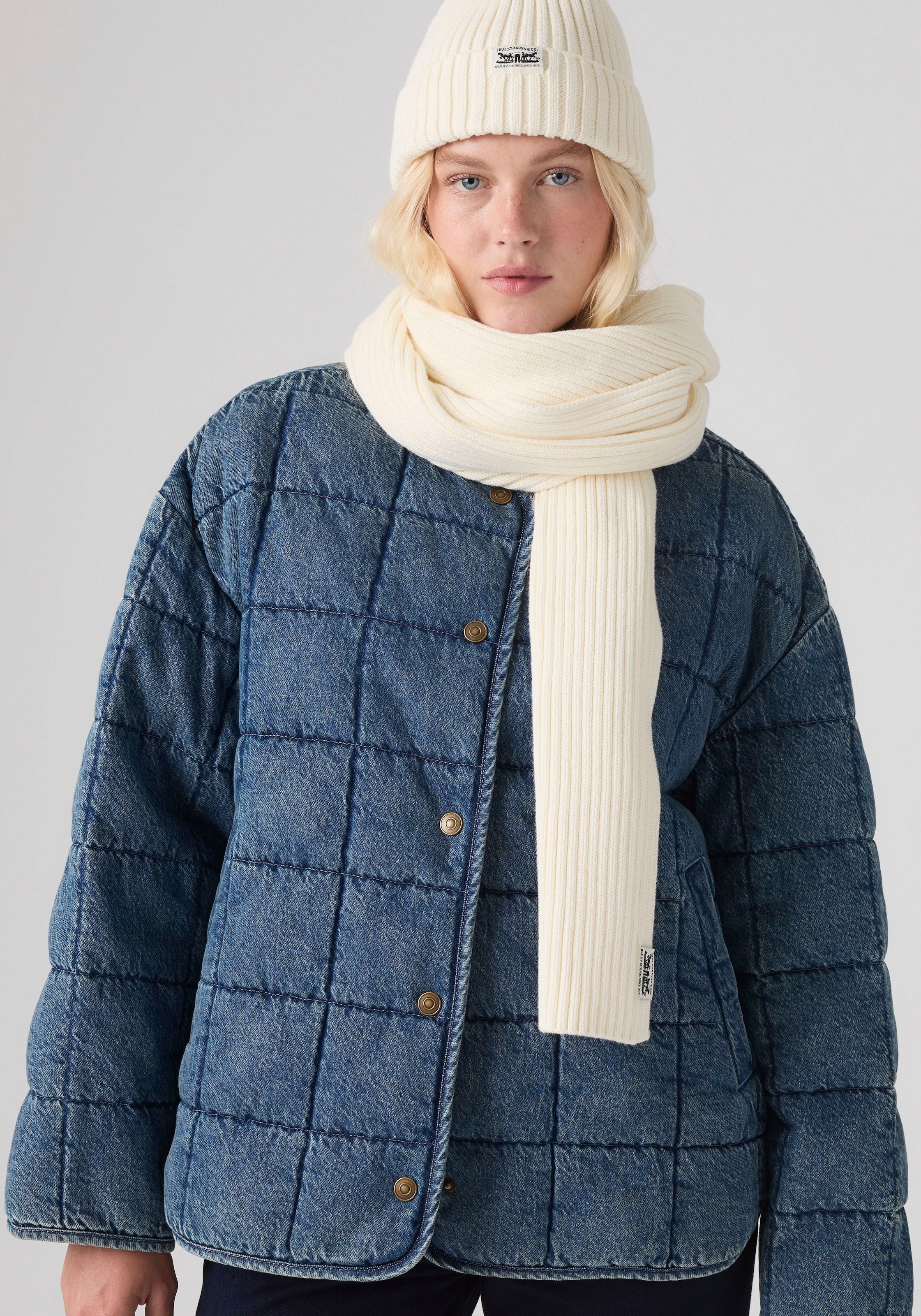 Levi's® Strickschal »SUNSET SCARF« cosy Rippstrickschal, Baumwolle, One size