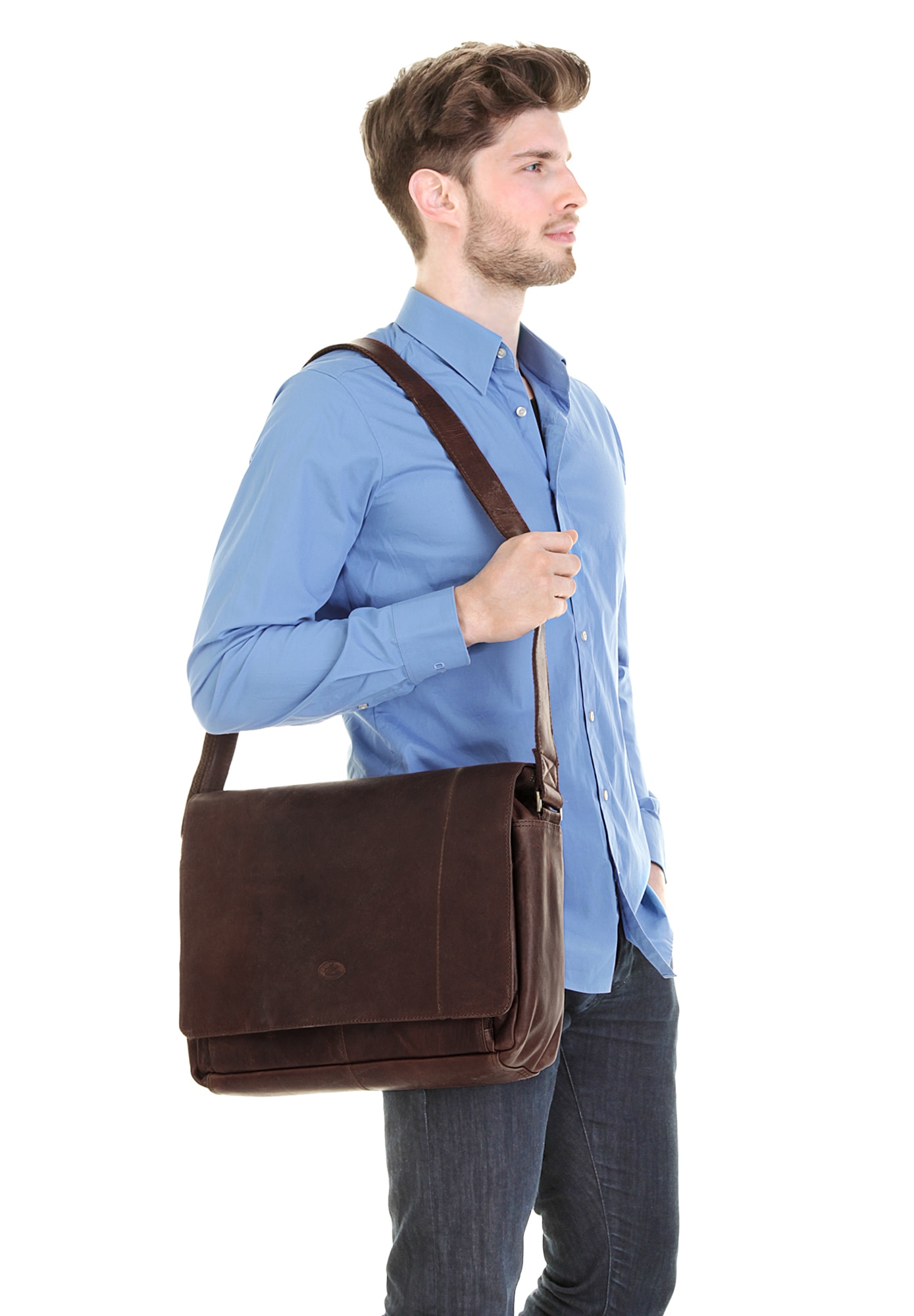 Piké Messenger Bag, echt Leder