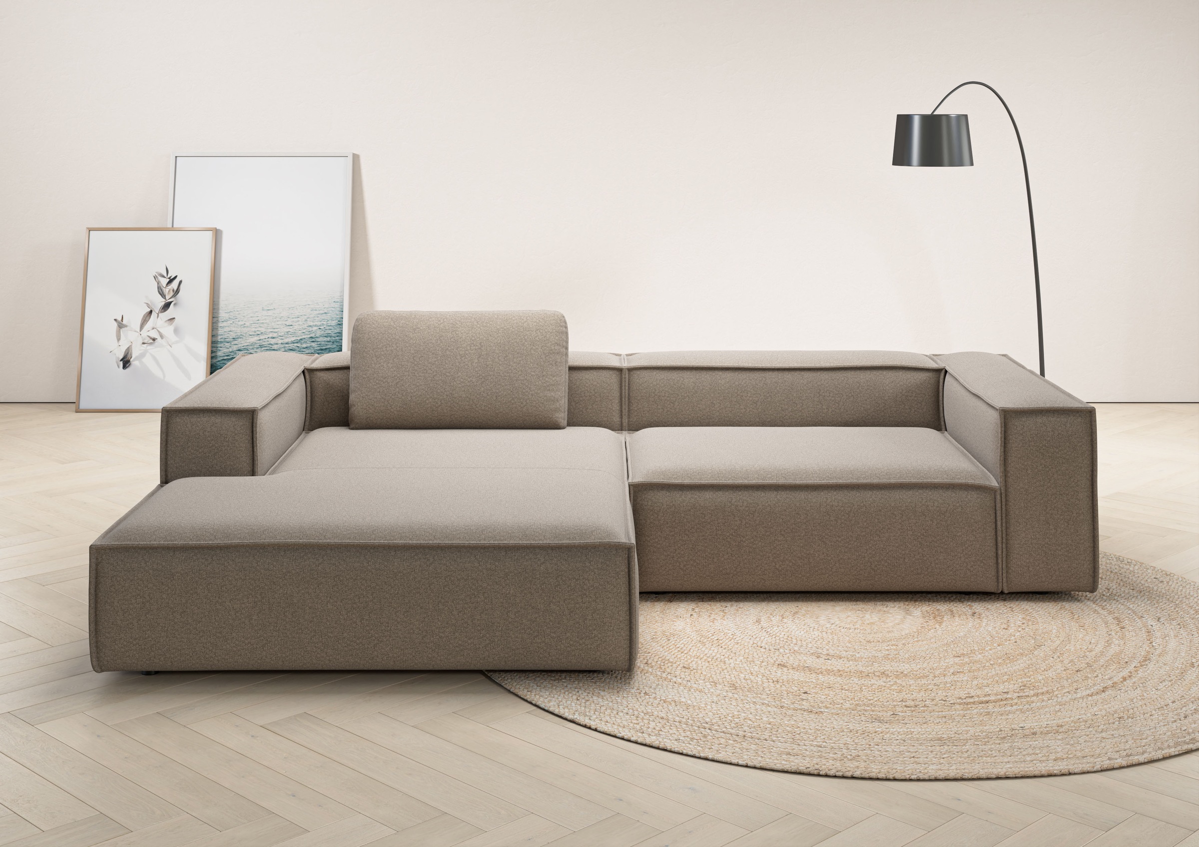 Home affaire Ecksofa »Watertown, modernes XXL L-Form, 306 cm breit« Großzüg günstig online kaufen