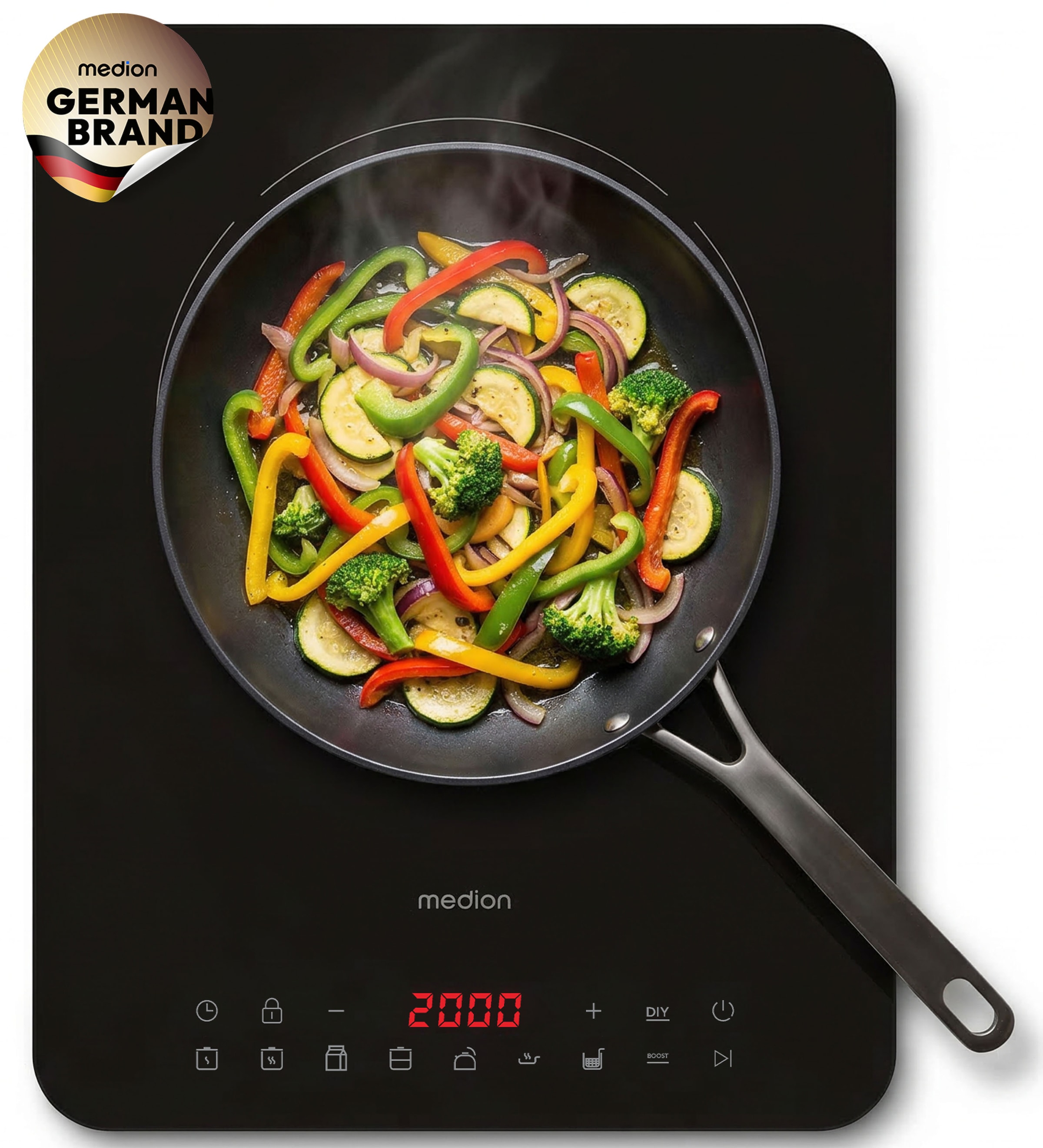 Medion® Einzel-Induktionskochplatte »MD 100090« flacher als herkömmliche Geräte
