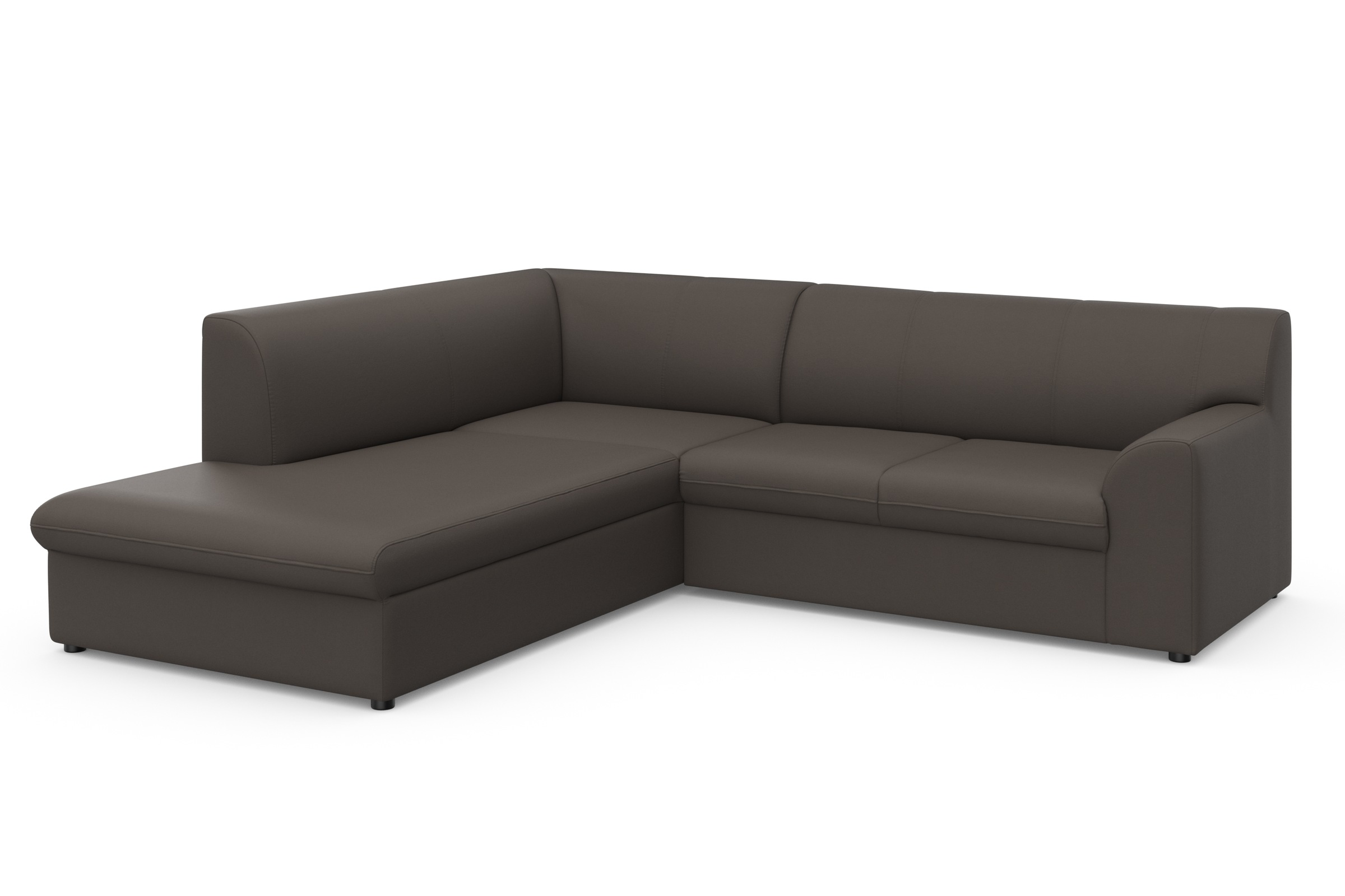 DOMO collection Ecksofa »Topper zeitlos elegant, kompakte Stellmaße, OTTOs Choice, L-Form«, mit Ottomane, wahlweise mit Schlaffunktion
