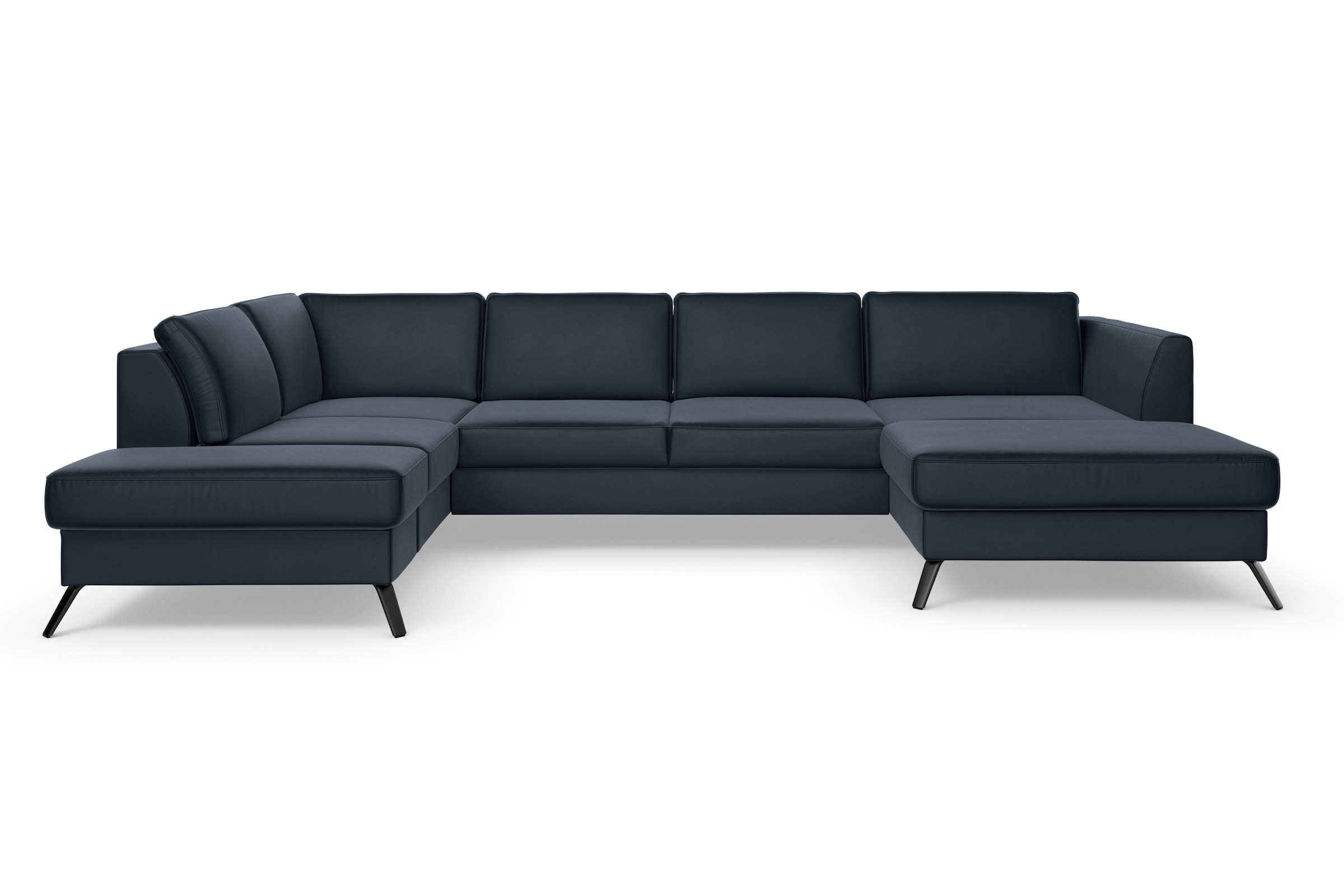 sit&more Wohnlandschaft »Olsen U-Form«, inklusive Sitztiefenverstellung, wahlweise mit Bettfunktion, 15cm hoch