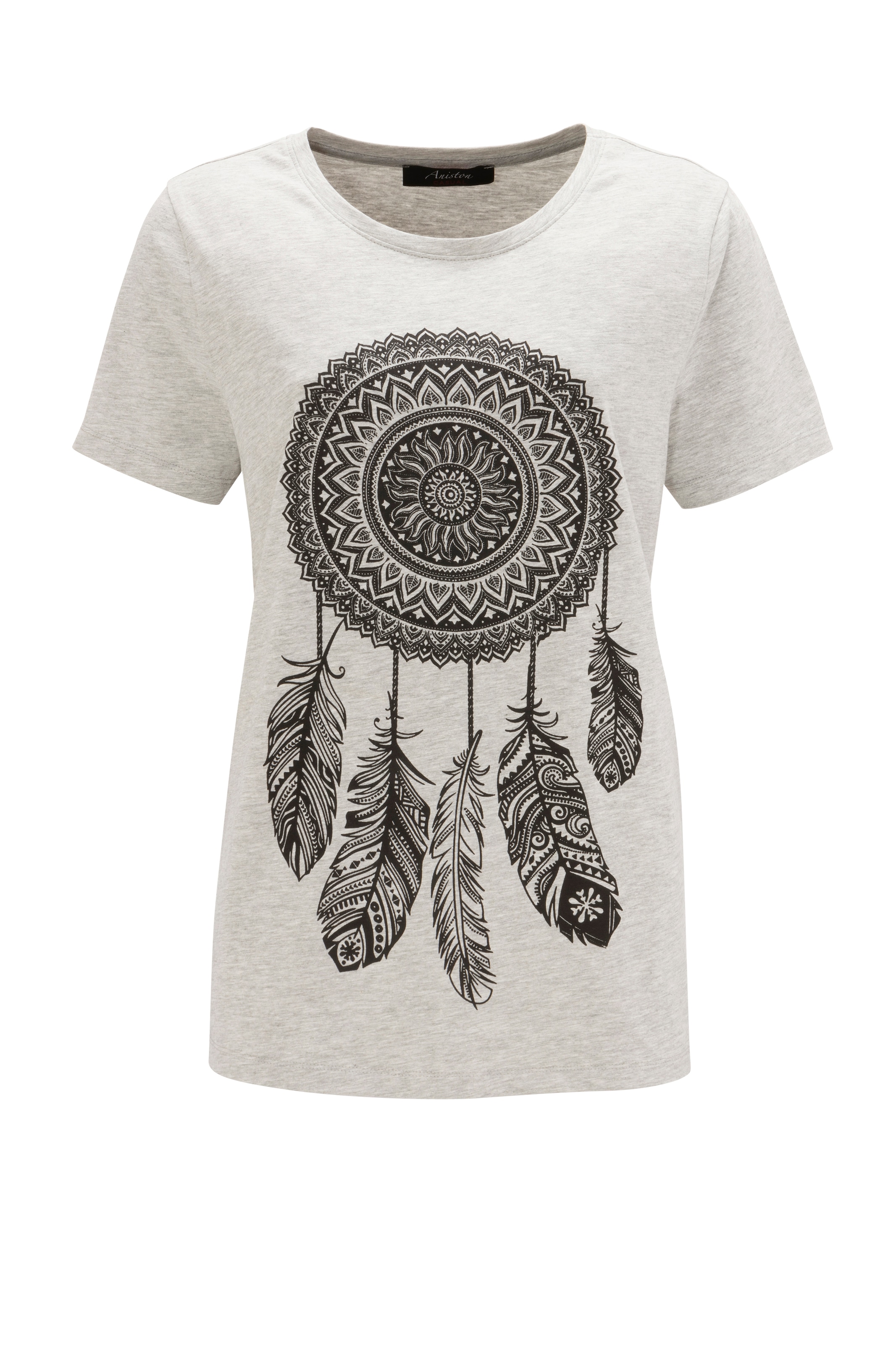 Aniston CASUAL T-Shirt, mit verträumten Mandala-Front-Druck im Online-Shop  bestellen