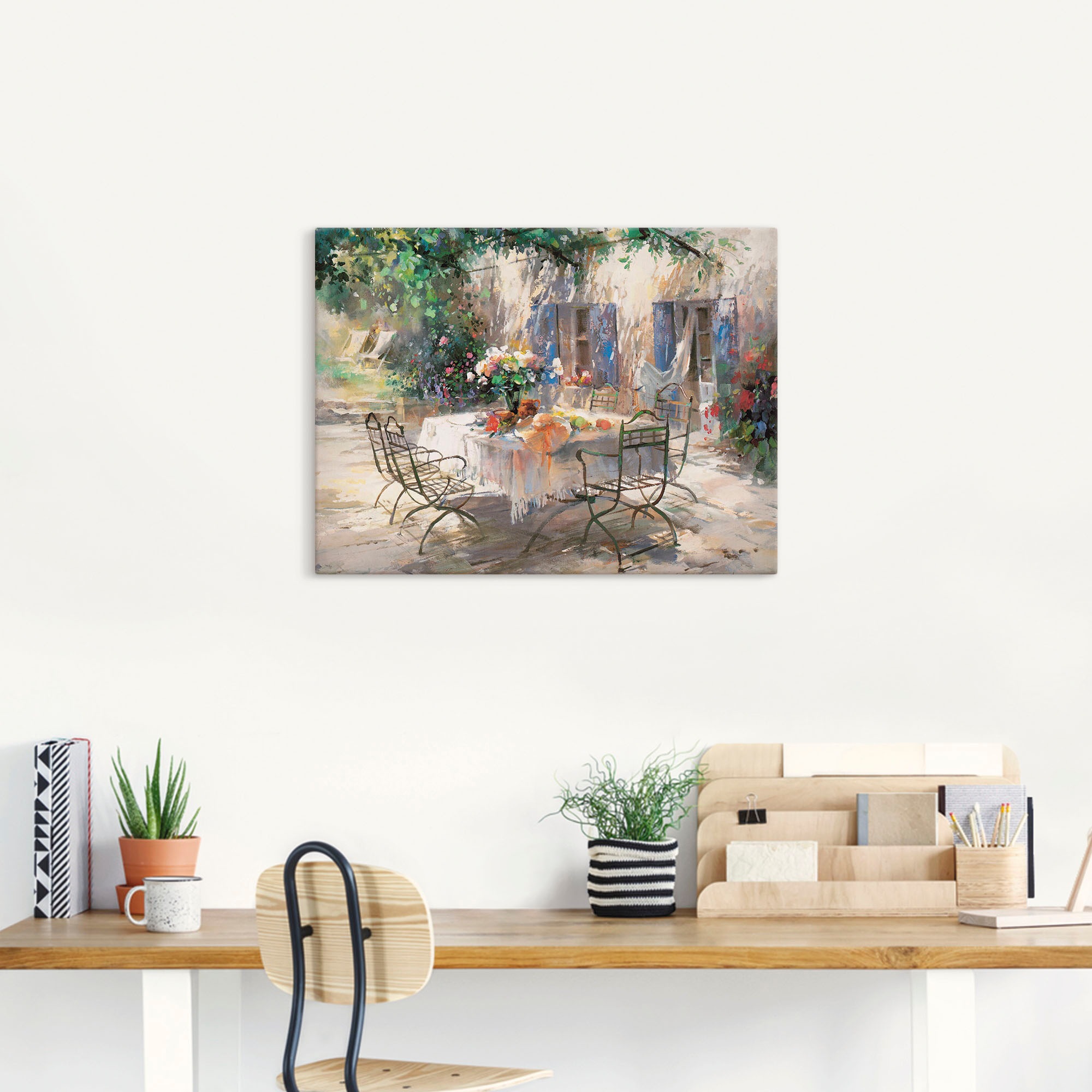 Artland Leinwandbild »Schatten Garten« Garten 1 Stk. tlg. auf Holzrahmen ge günstig online kaufen