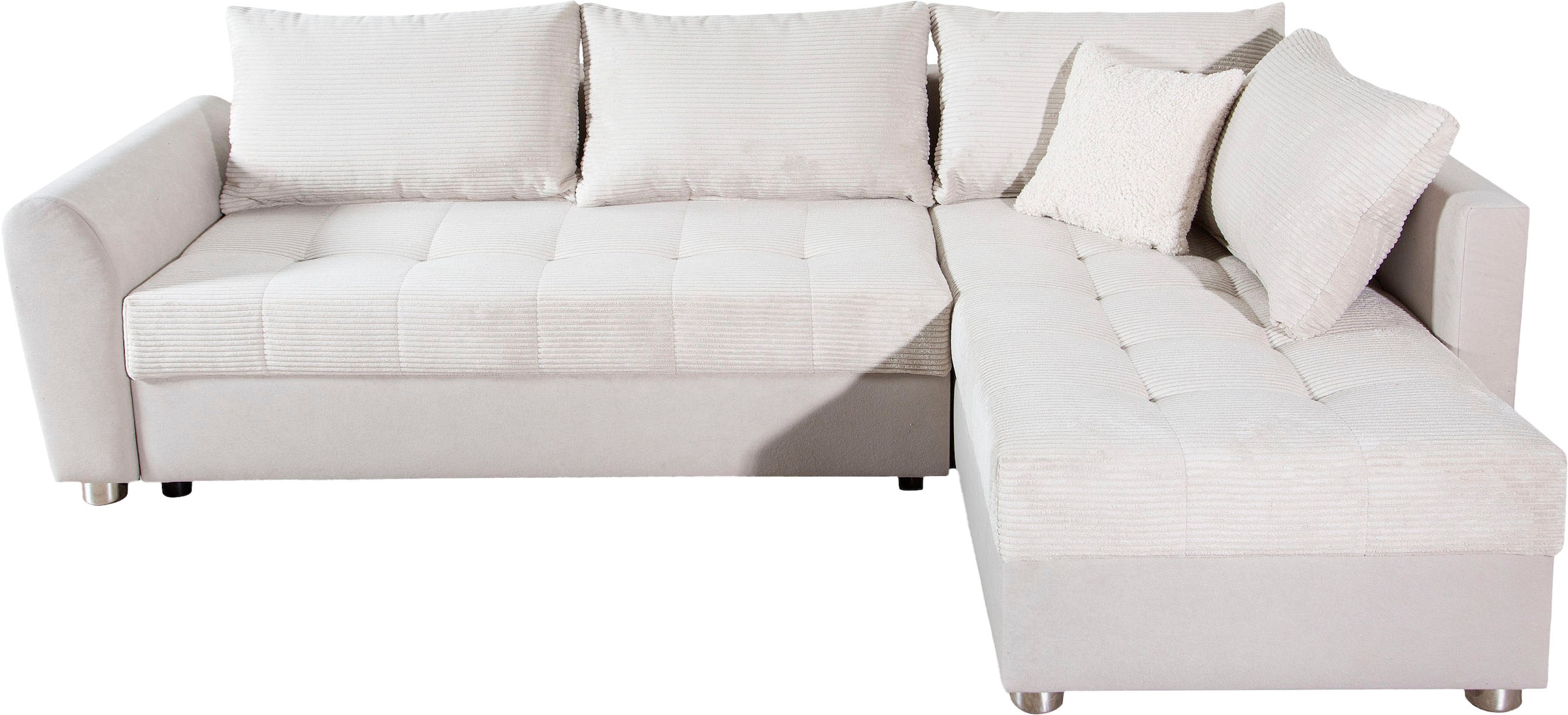 COLLECTION AB Ecksofa, Ecksofa,Bettfunktion,Bettkasten,Bonnelfederkern, Rückenkissen