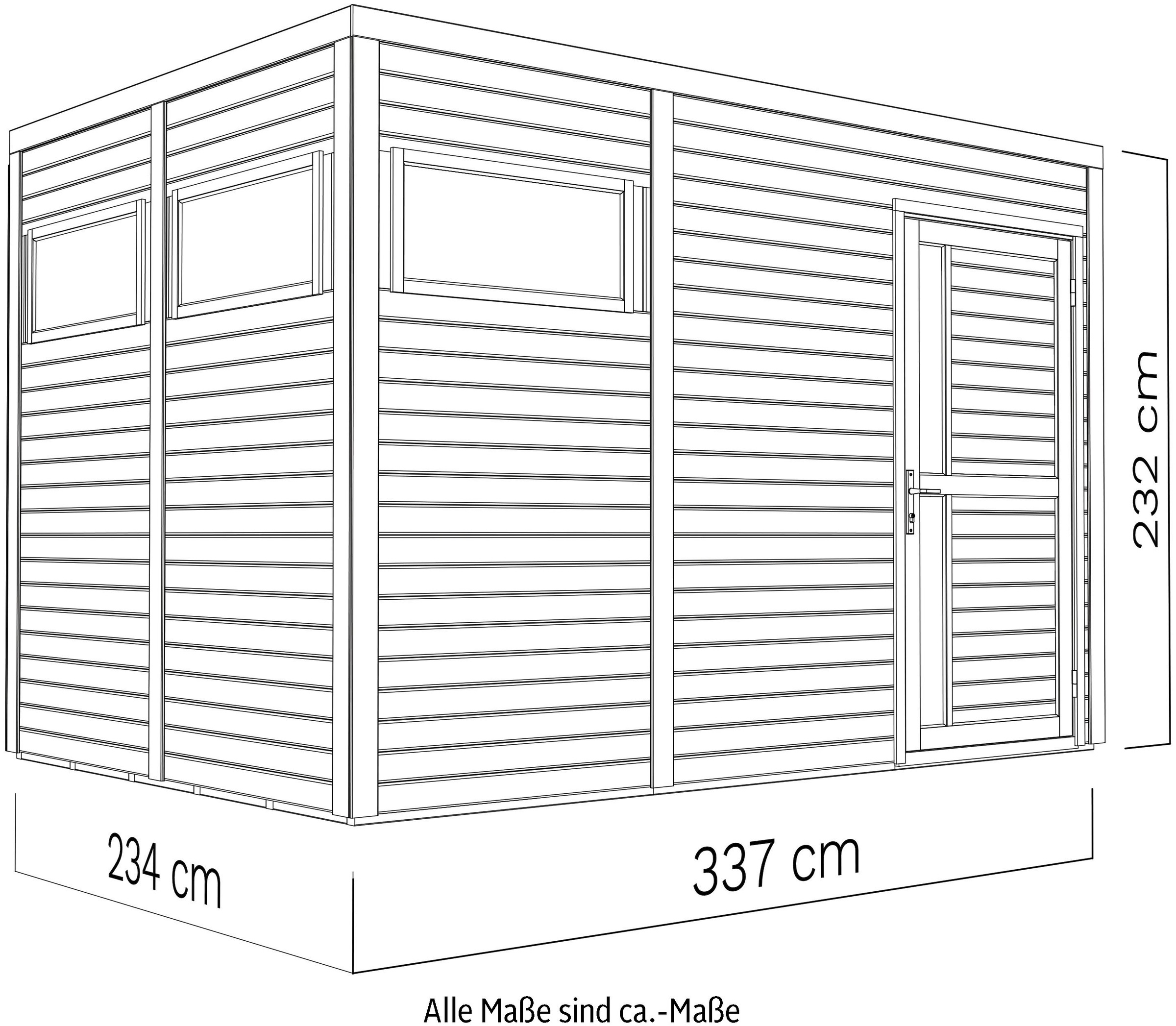 KONIFERA Gartenhaus »Cubus 3«, Inklusive Fußboden