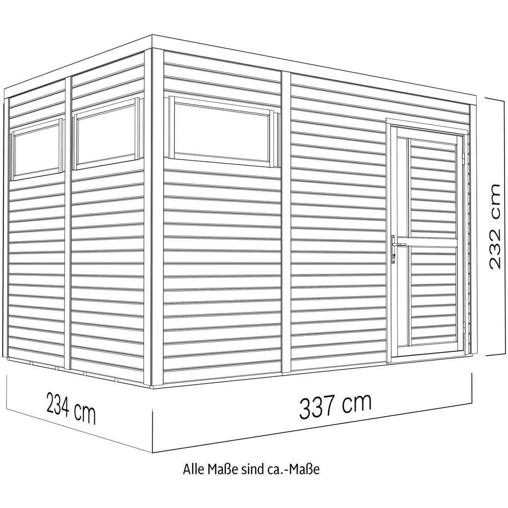 KONIFERA Gartenhaus »Cubus 3«