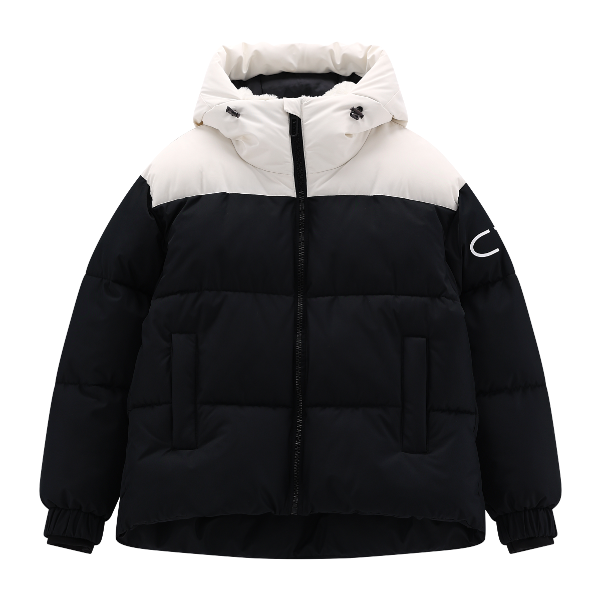 Winterjacke 1 Stk. tlg., Gr. XS, nero-ivory