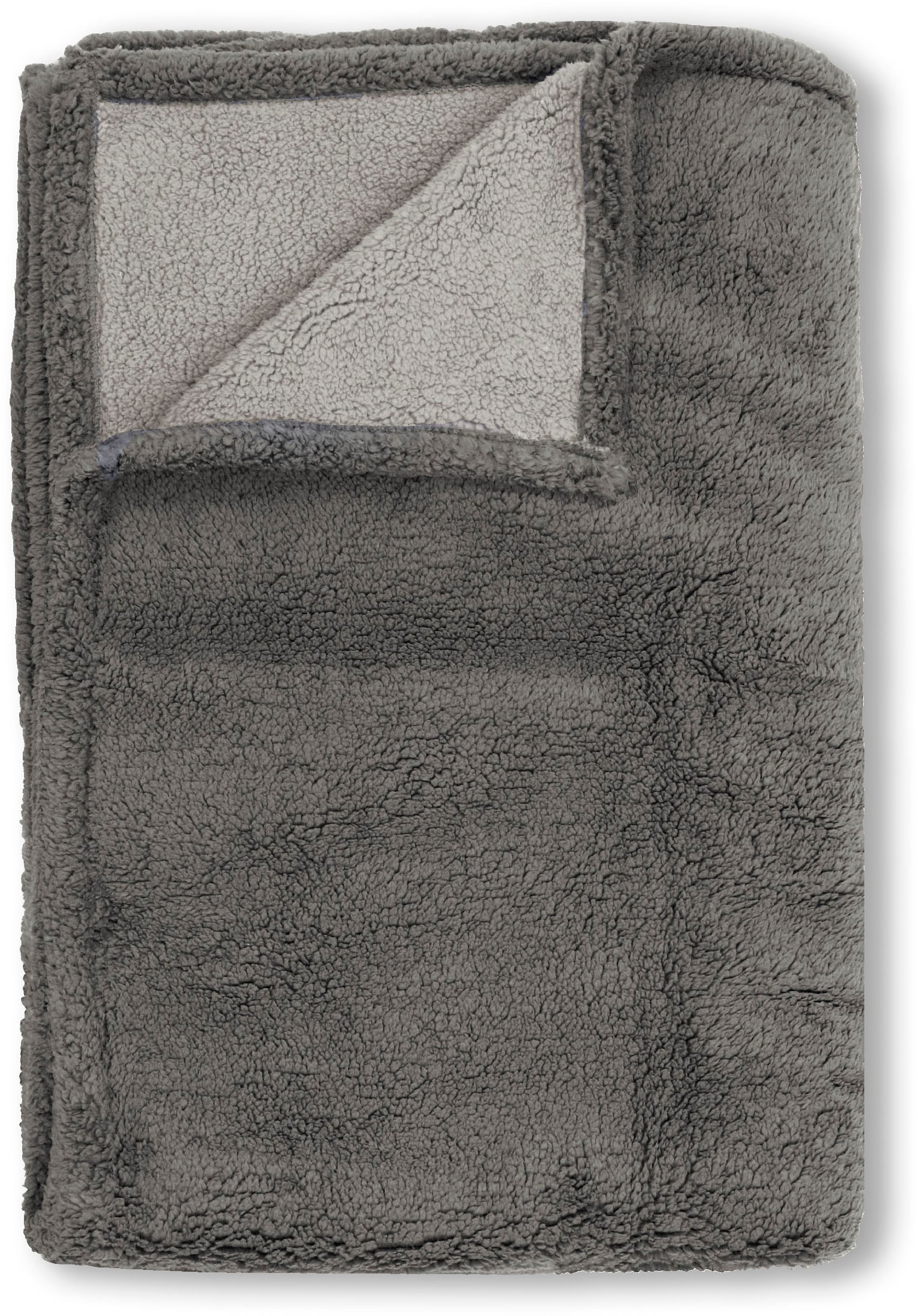 Biberna Tagesdecke »Sherpa«, Wohndecke, Kuscheldecke, superweiche + warme Sherpa Wende-Decke
