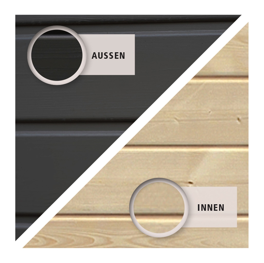 Karibu Gartenhaus »Arnis 3«, naturbelassen oder terragrau