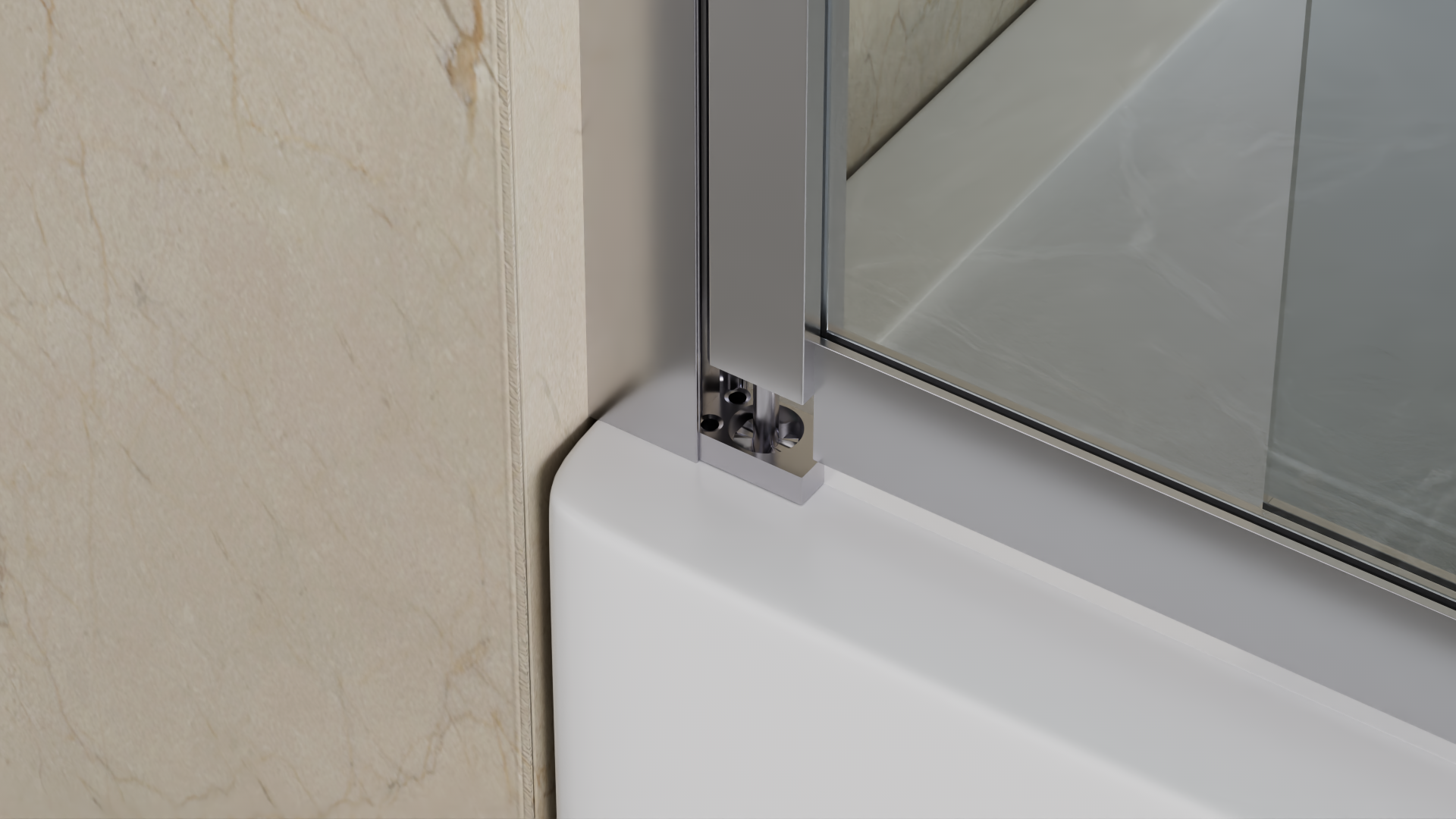 welltime Badewannenaufsatz »Slider« 2 Stk. tlg. Badewannenaufsatz mit Schiebetür