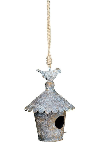 Vogelhaus, zum hängen aus Metall - rund Outdoor geeignet