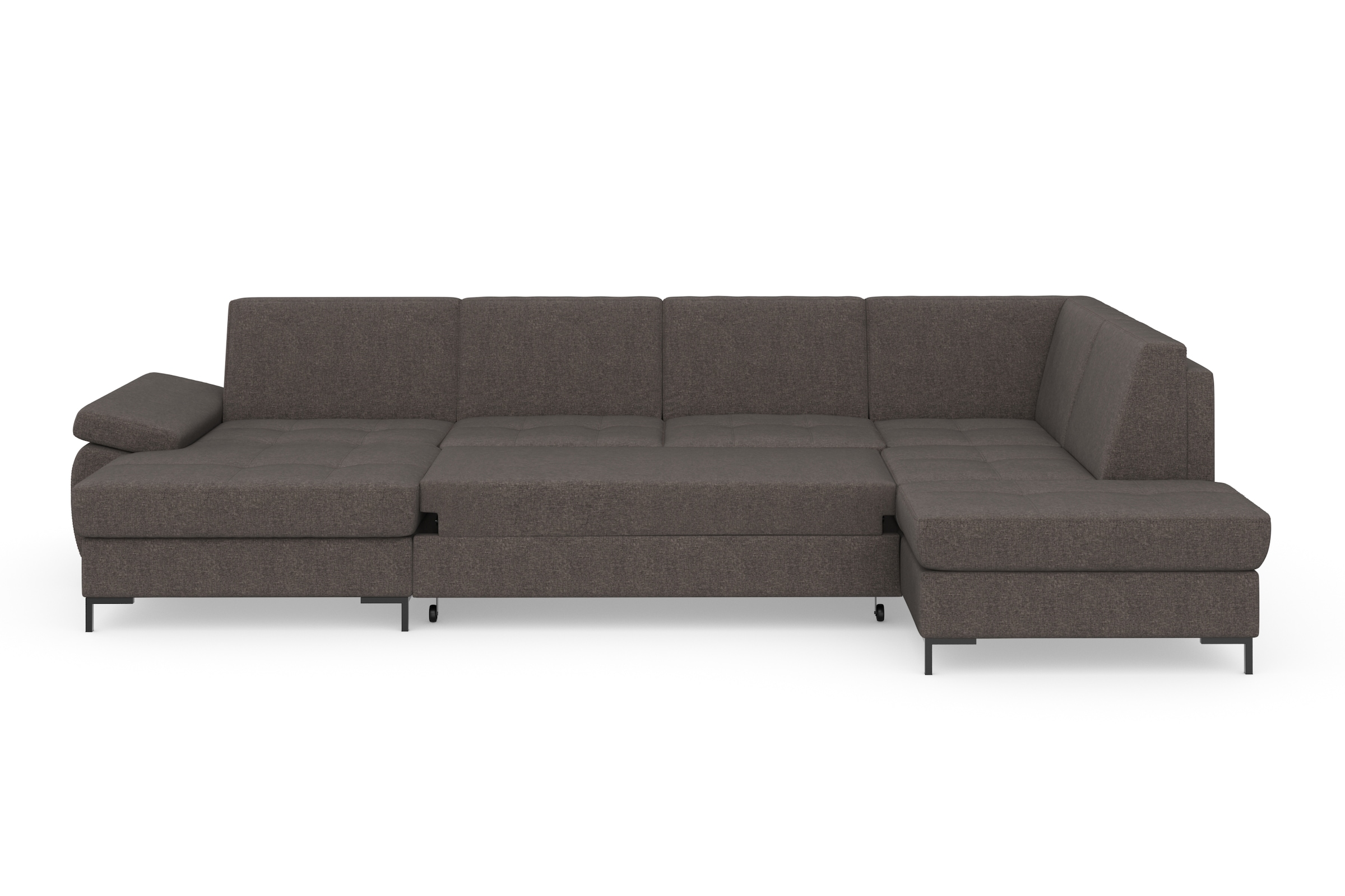 DOMO collection Wohnlandschaft »Capelo U-Form«, mit Armteilverstellung, wahlweise mit Bettfunktion, Federkern