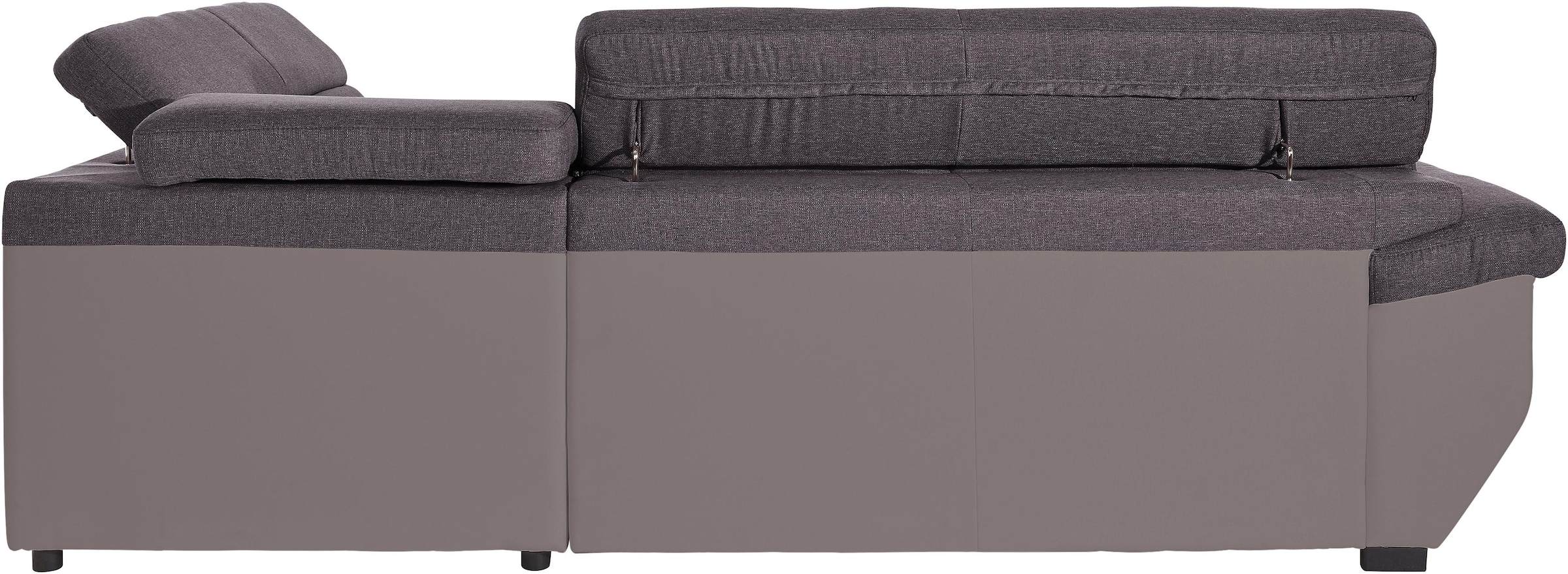 COTTA Ecksofa »Speedway L-Form«, mit Kopfteilverstellung, wahlweise mit Bettfunktion und Bettkasten
