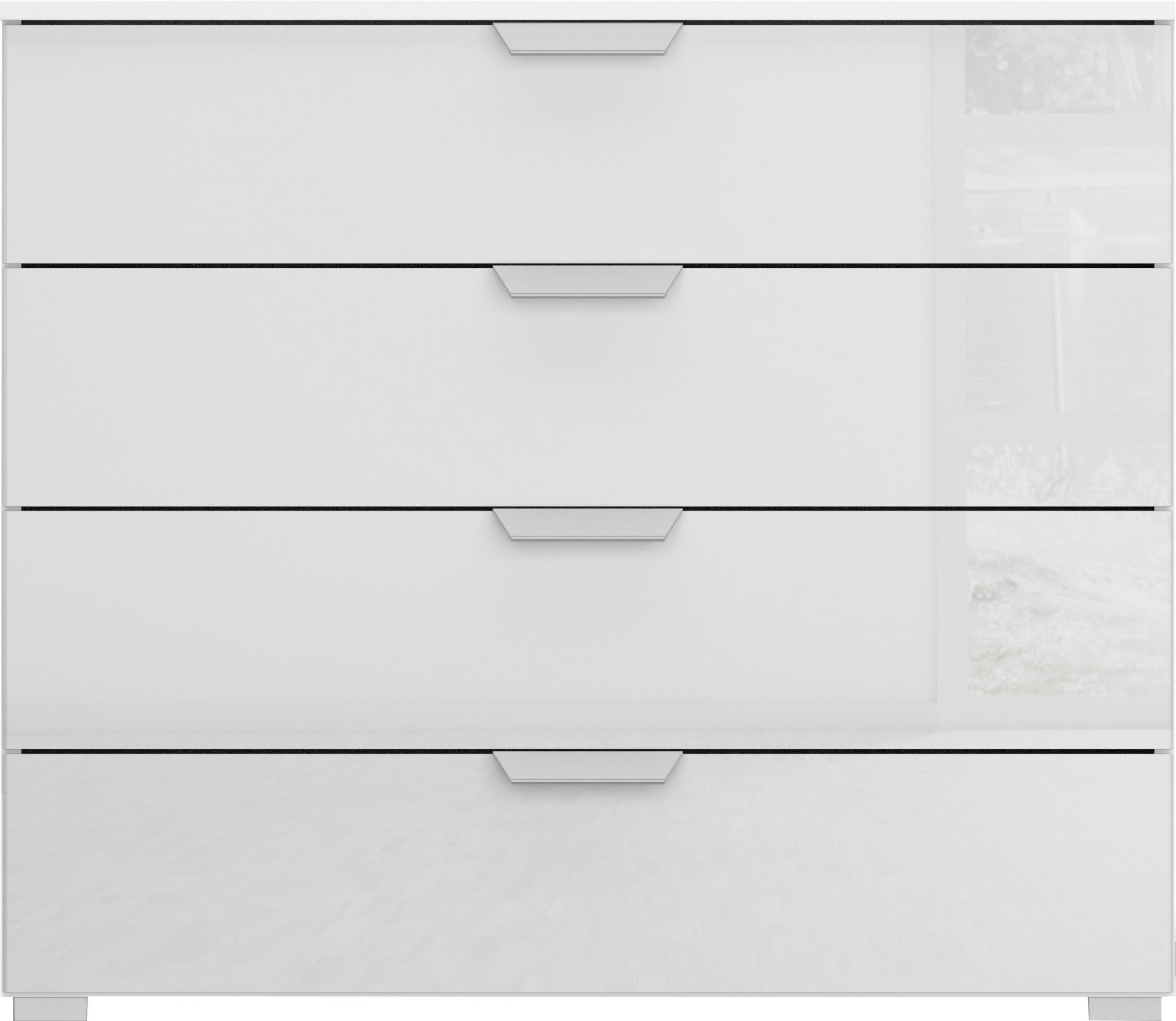 rauch Schubkastenkommode »Sideboard Schubladenkommode ORIAS mit Dekor- oder Hochglanzfront«, mit 4 Schubkästen und 2 Türen sowie Metallgriffen MADE IN GERMANY