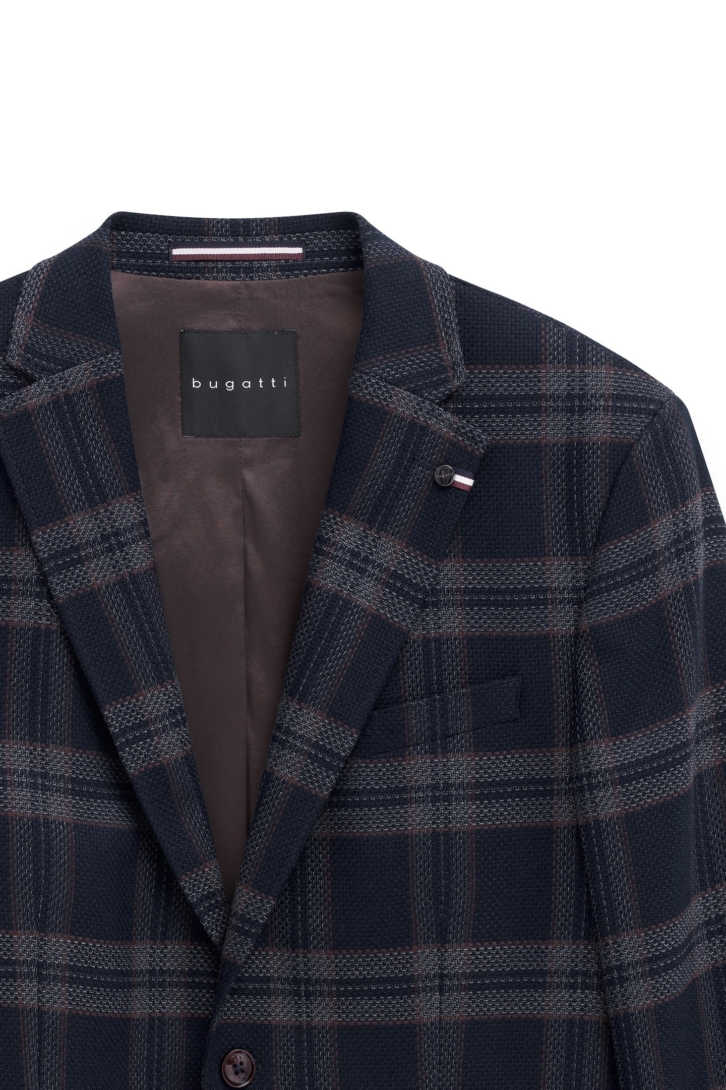 bugatti Sakko »Modern Fit«, mit Stretch-Futter & Glencheck