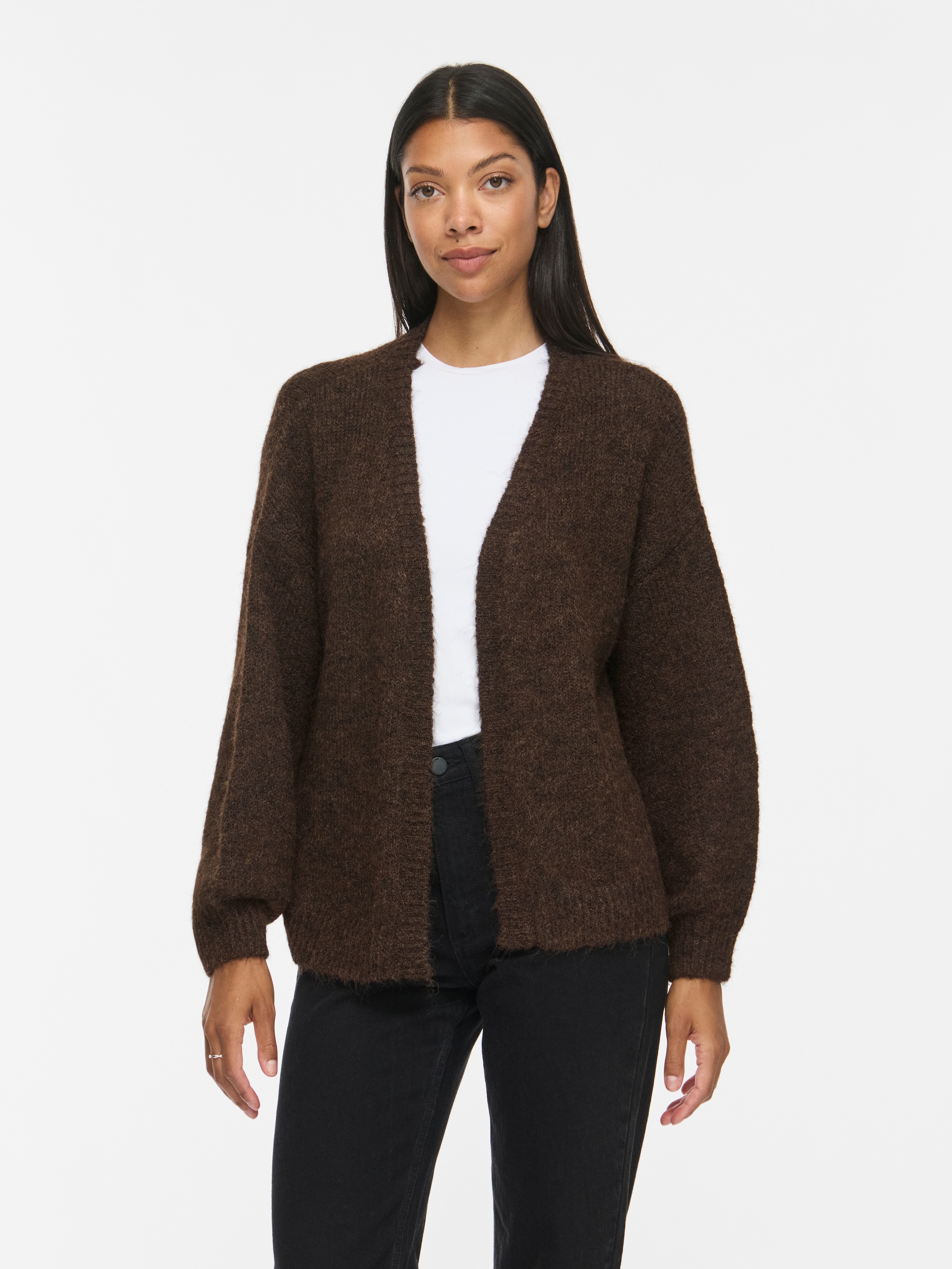 Vila Strickjacke »VILAMPE OPEN L/S KNIT CARDIGAN-NOOS« Materialmix, normal geschnitten
