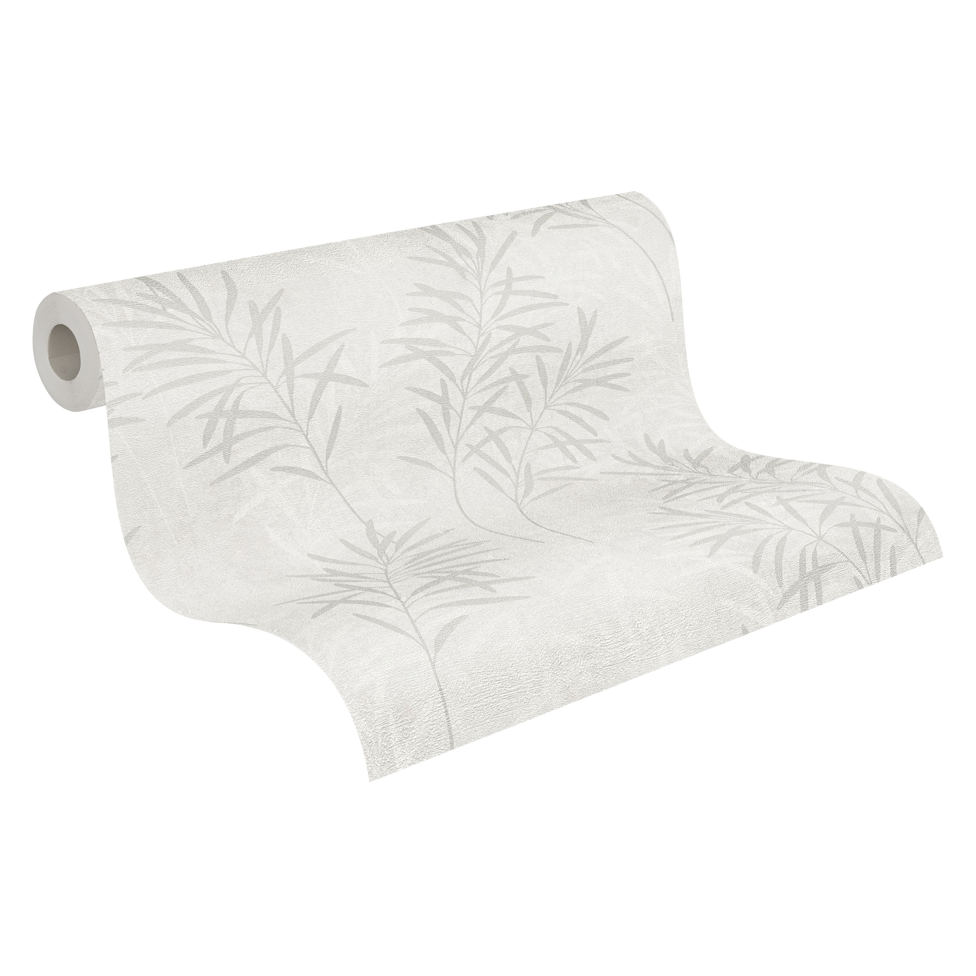 A.S. Création Vliestapete »Terra Tapete Floral Blätter«, matt-gemustert-neutral, Landhaus-Tapete Natur Metallic Tapeten Wohnzimmer Schlafzimmer Küche