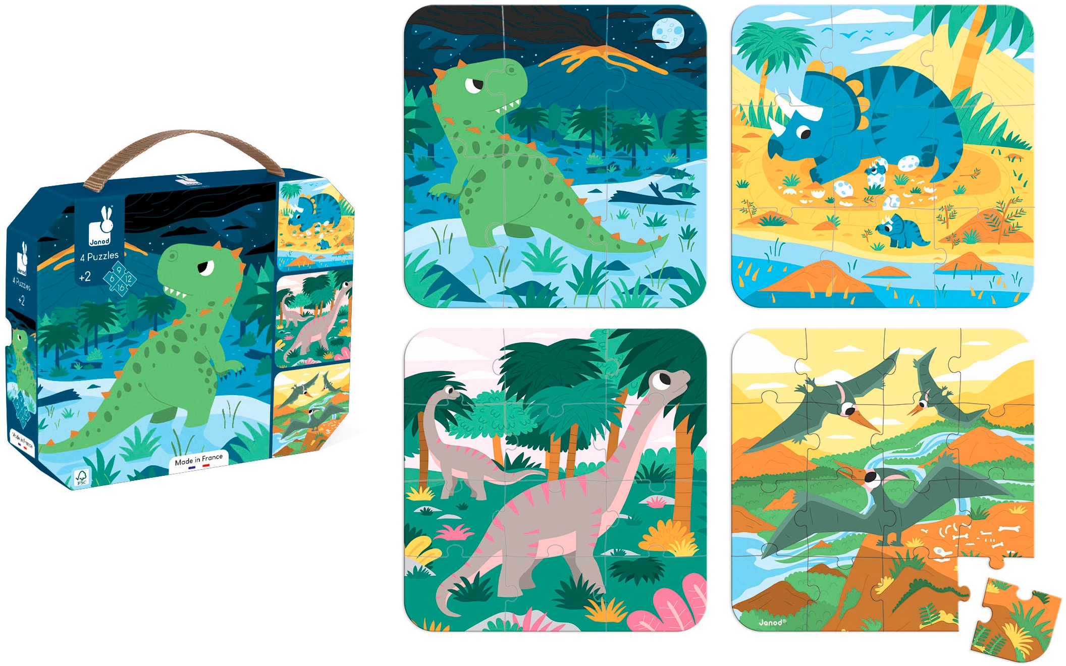 Janod Puzzle »Dinosauerier«, FSC®- schützt Wald - weltweit