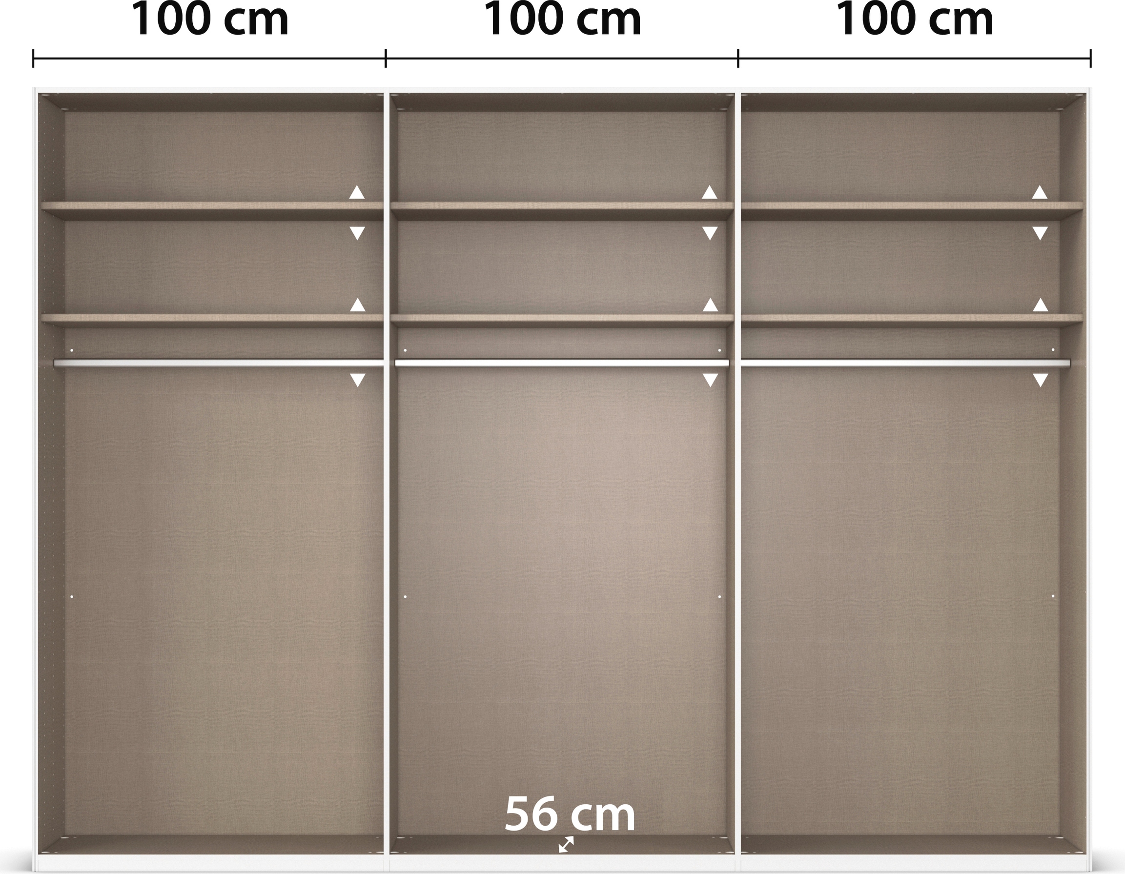 rauch Schwebetürenschrank »Kleiderschrank Schrank Garderobe Schlafzimmerschrank LUMIS«, mit Glasrahmentüren aus transparentem Grauglas MADE IN GERMANY