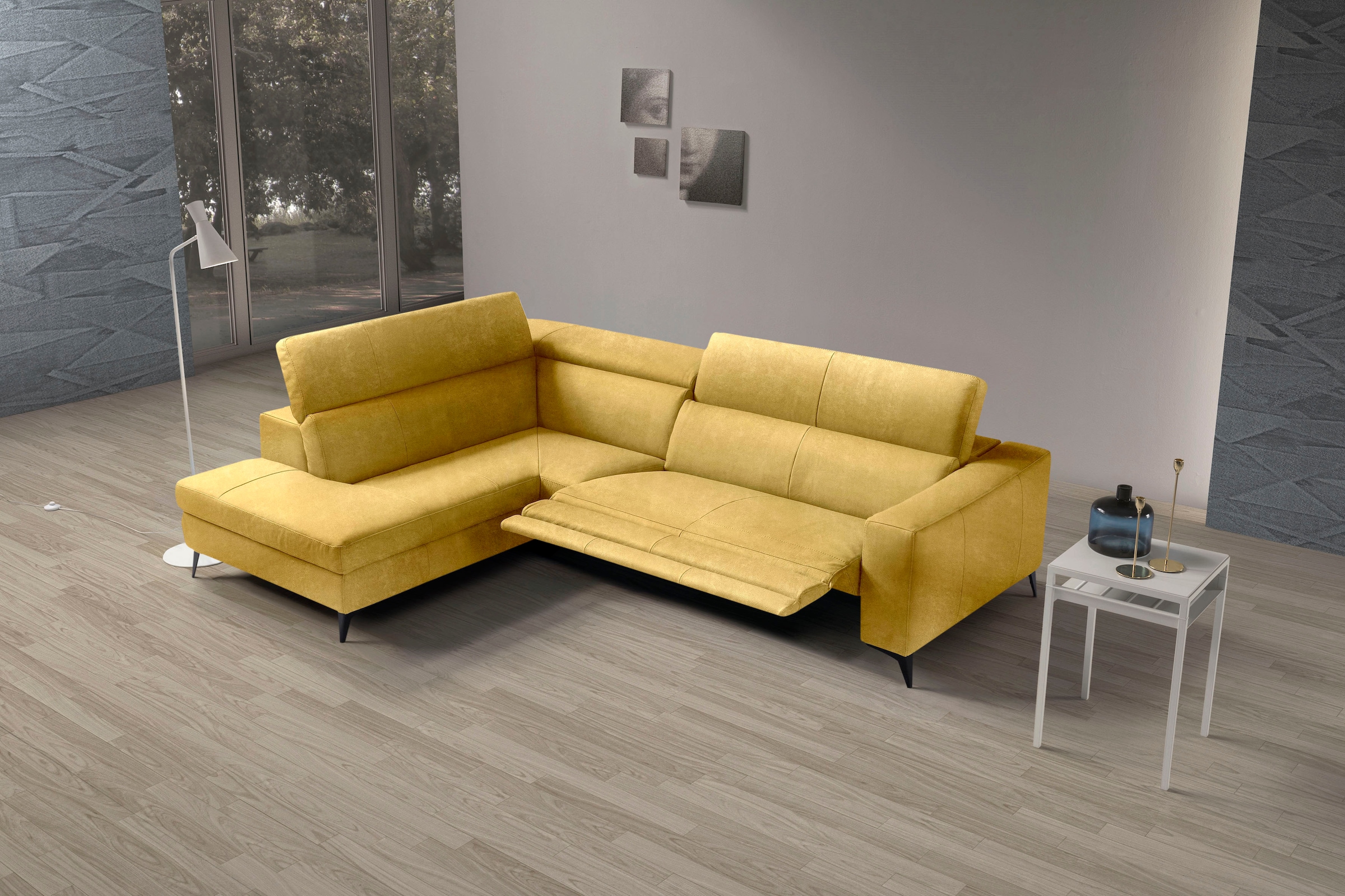 Egoitaliano Ecksofa »Edith, Designsofa mit hohem Sitzkomfort, L-Form«, inkl günstig online kaufen