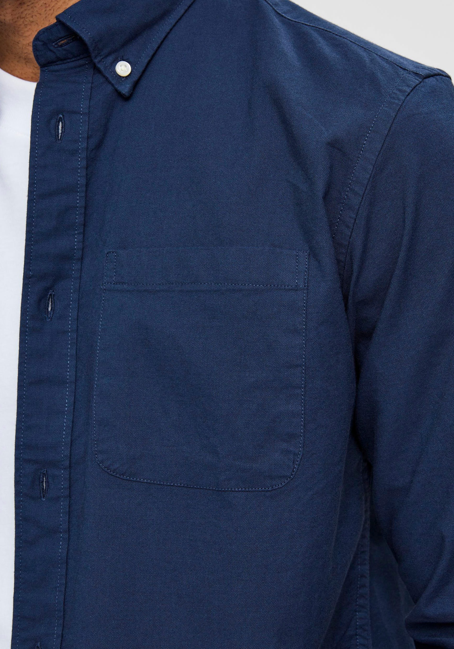 SELECTED HOMME Langarmhemd »SLHREGRICK-OX SHIRT LS NOOS«, mit Brusttasche