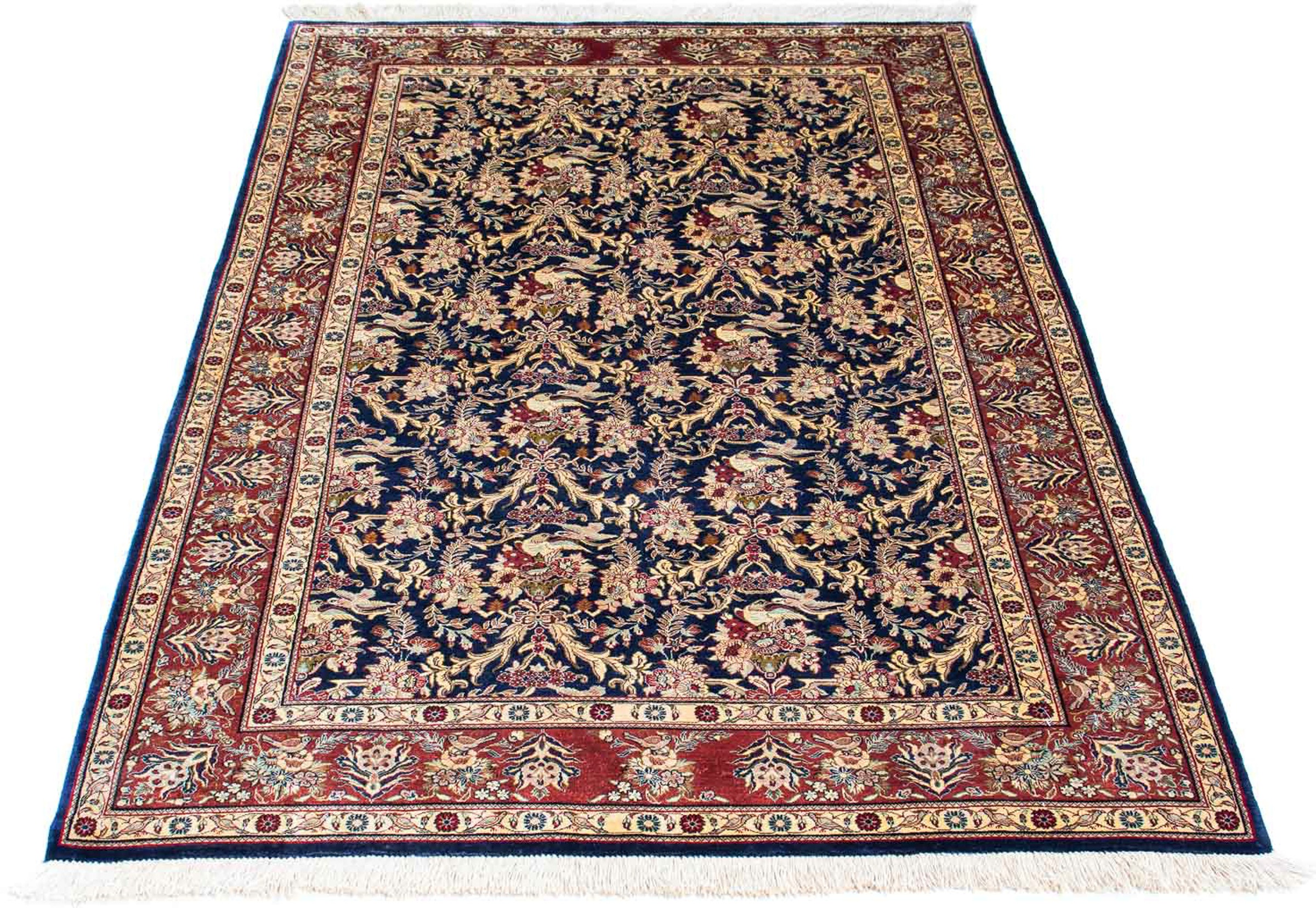 morgenland Orientteppich »Perser - Ghom - 154 x 98 cm - dunkelblau«, rechte günstig online kaufen