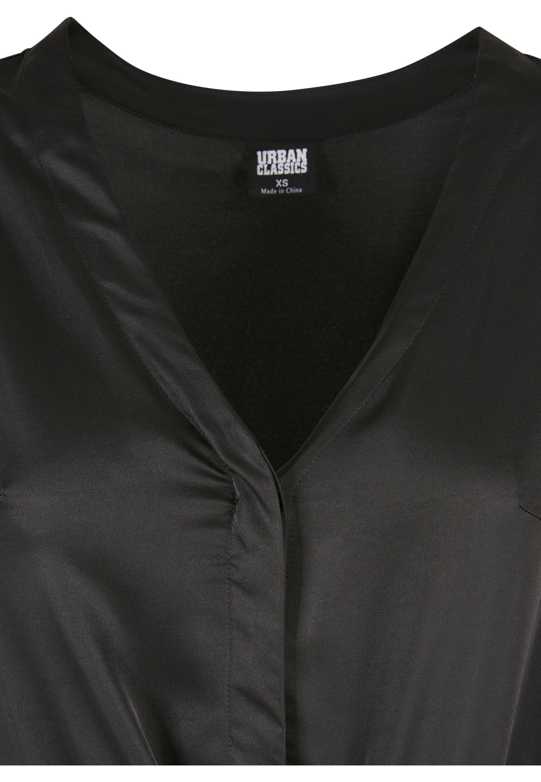 URBAN CLASSICS Jumpsuit »Urban Classics Damen Ladies Satin Wide Leg Belt Jumpsuit« 1 Stk.