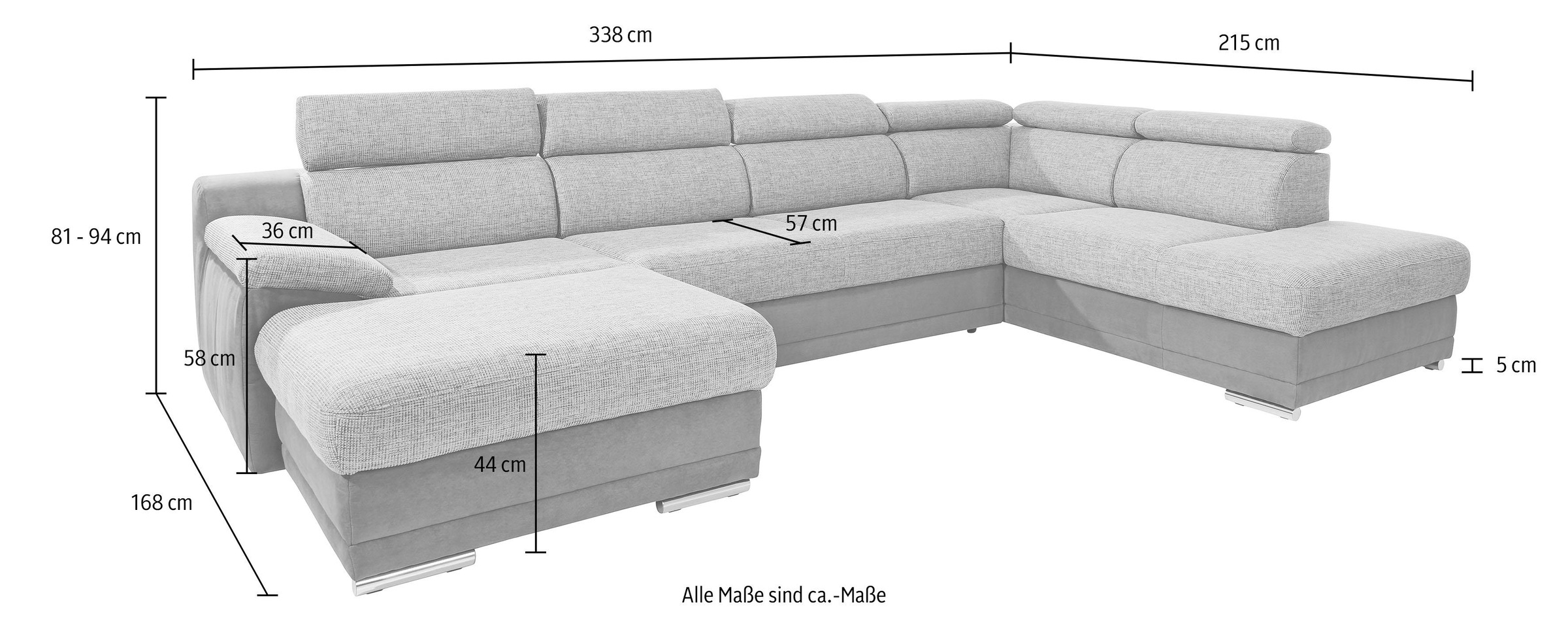 sit&more Wohnlandschaft "Xenia U-Form", wahlweise mit Bettfunktion günstig online kaufen