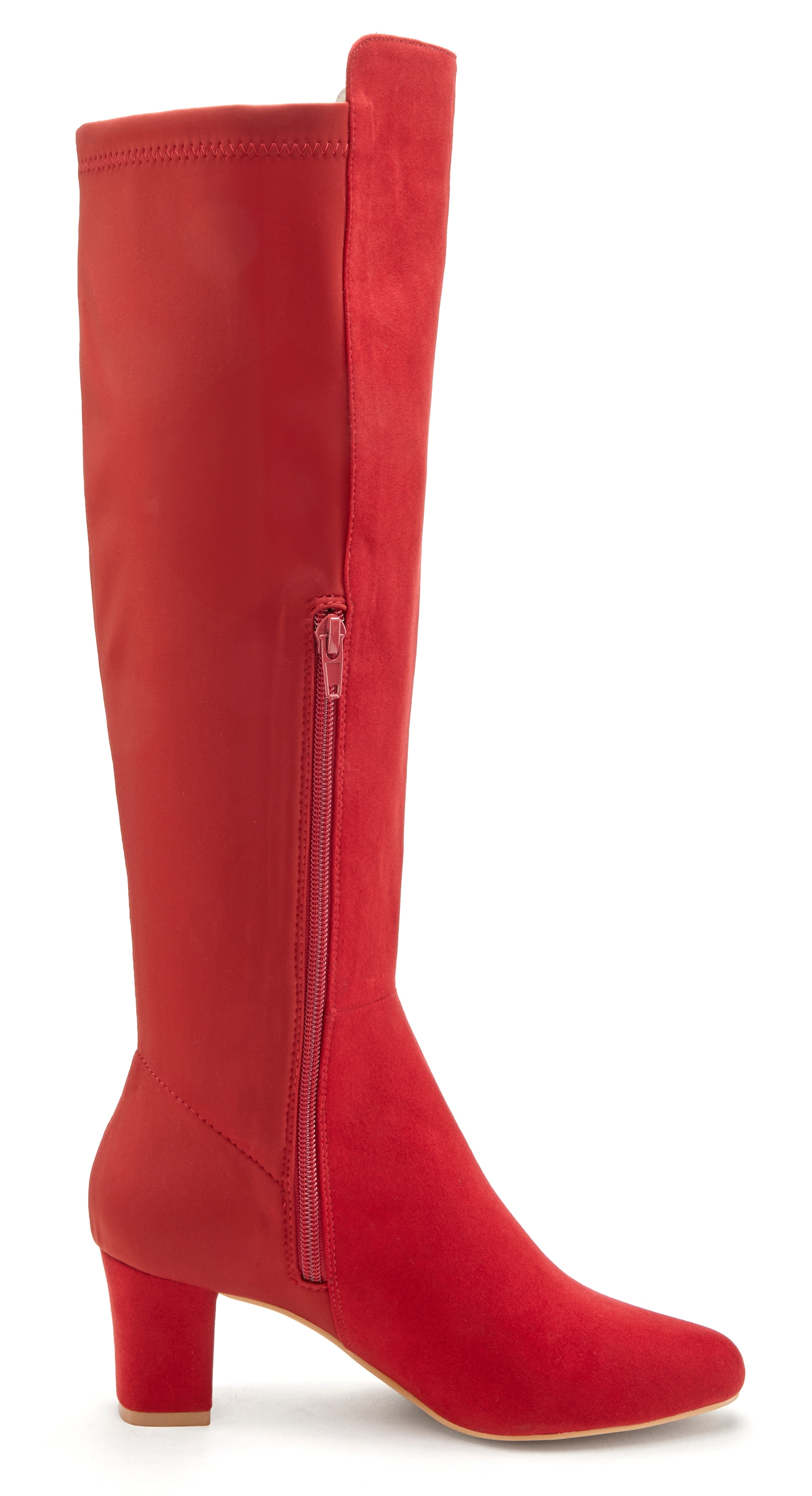 LASCANA Stiefel  mit Stretcheinsatz und Langschaft, Stiefelette, Langer Stiefel  VEGAN