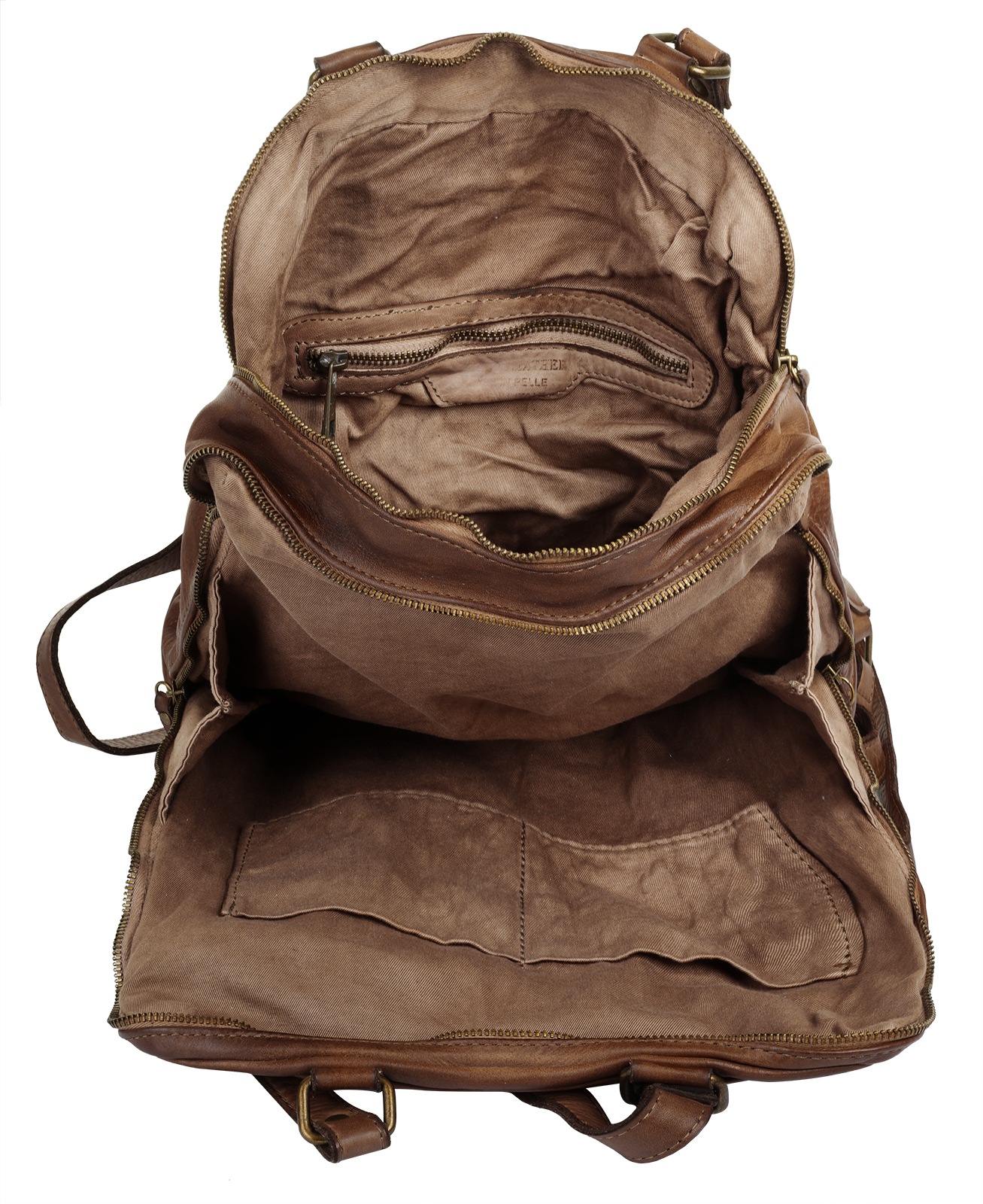 forty° Laptoprucksack, echt Leder, Made in Italy