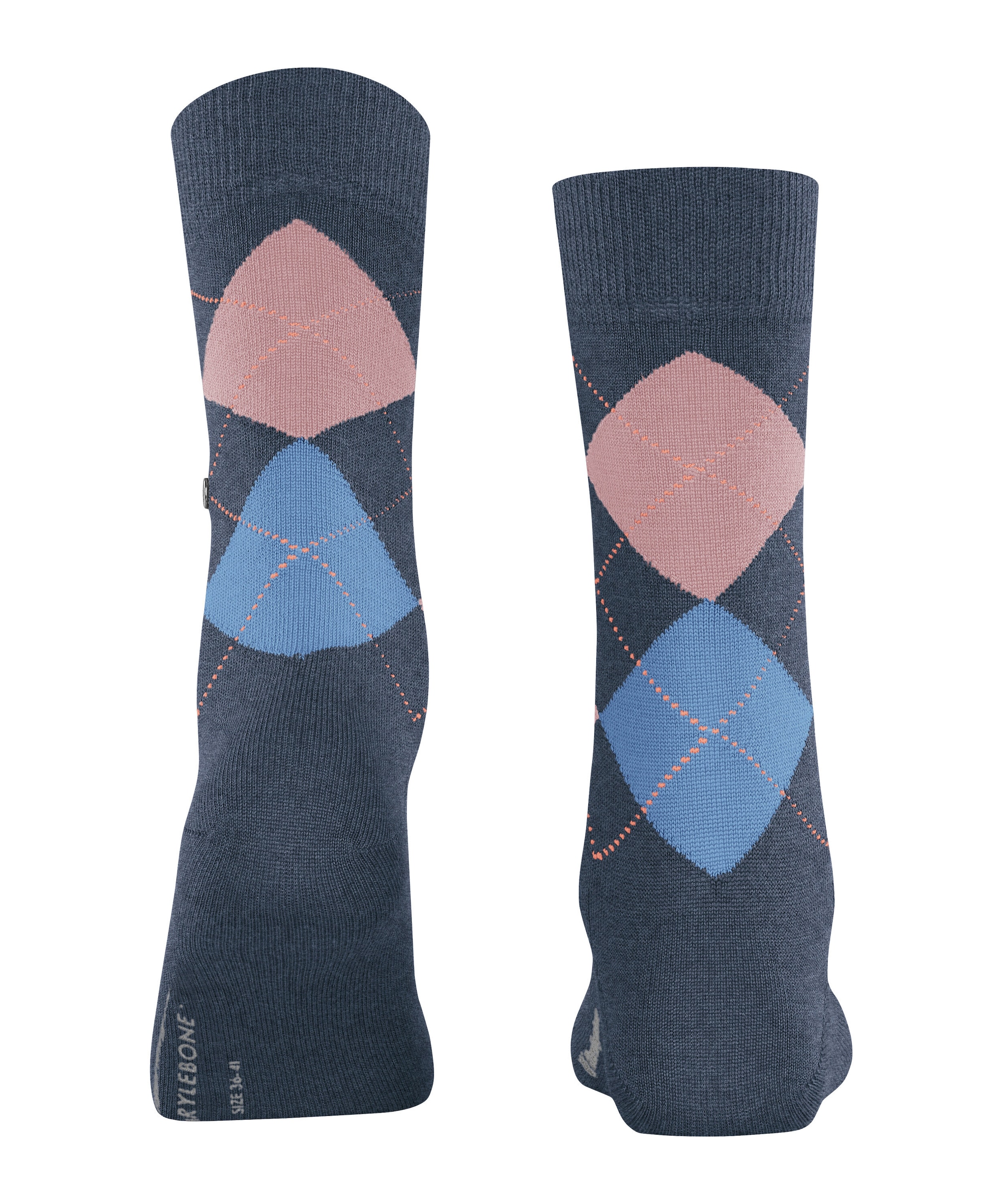 Burlington Socken »Marylebone« Einheitsgröße 36-41, wärmende Wollmischung, Argyle-Muster
