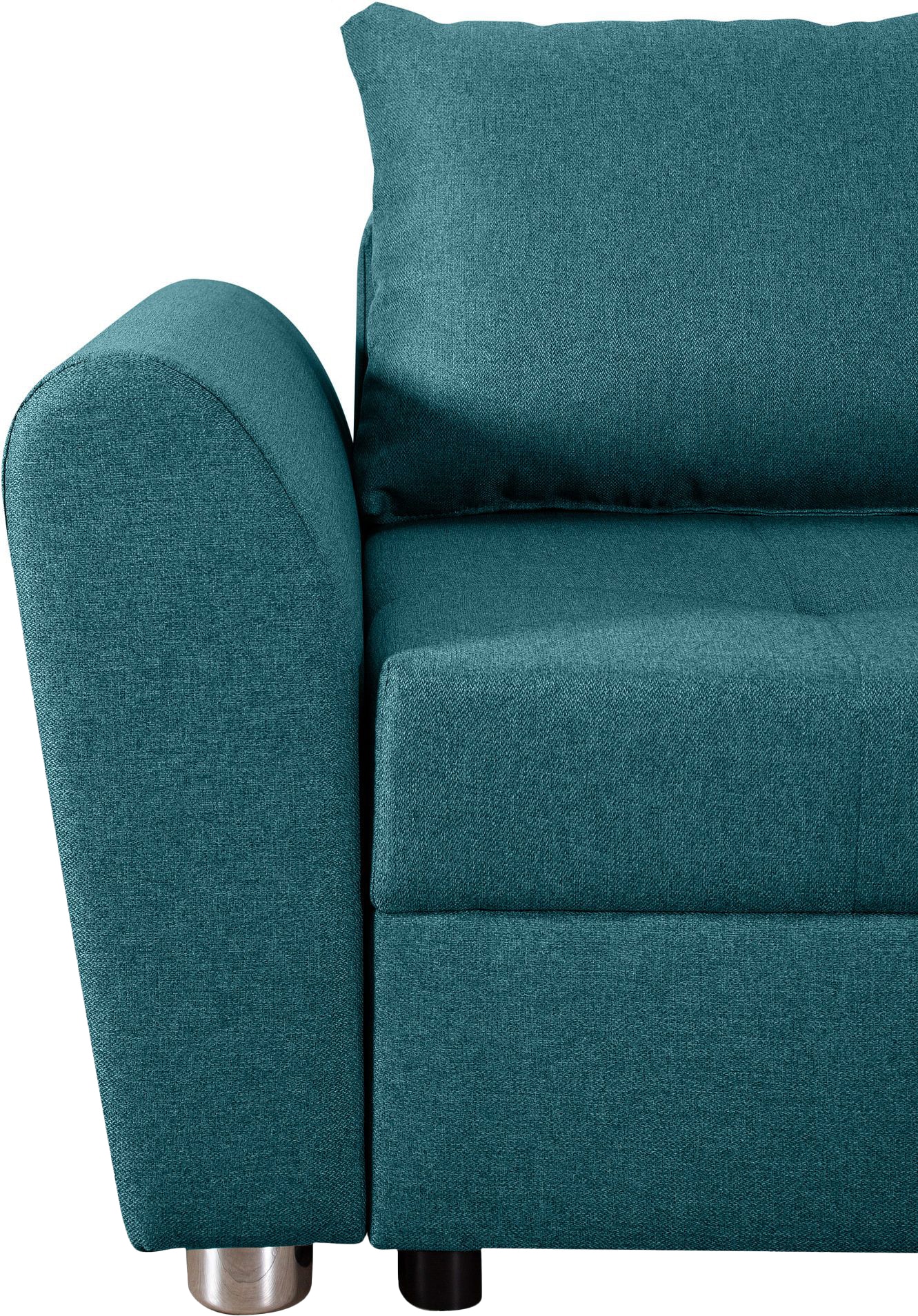 COLLECTION AB Ecksofa »JANA«, Ecksofa,Bettfunktion,Bettkasten,Bonnelfederkern,Rückenkissen