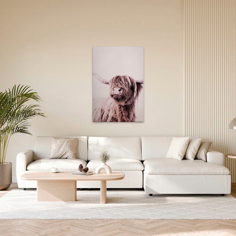 A.S. Création Leinwandbild »Highland Cattle 1 - Wandbild Creme Beige Keilra günstig online kaufen