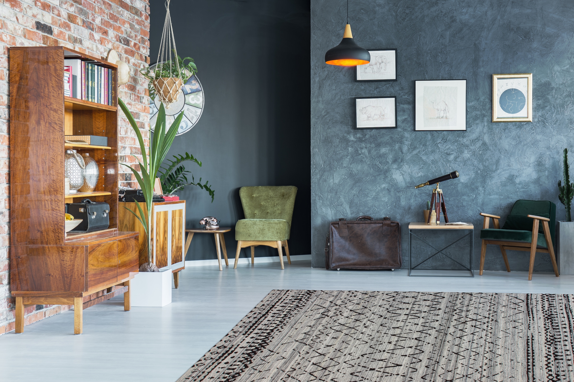 Kayoom Teppich »Phoenix 113«, rechteckig, 6 mm Höhe, Dezenter Jacquard-Teppich, Flachflor, Aus pflegeleichten Materialien