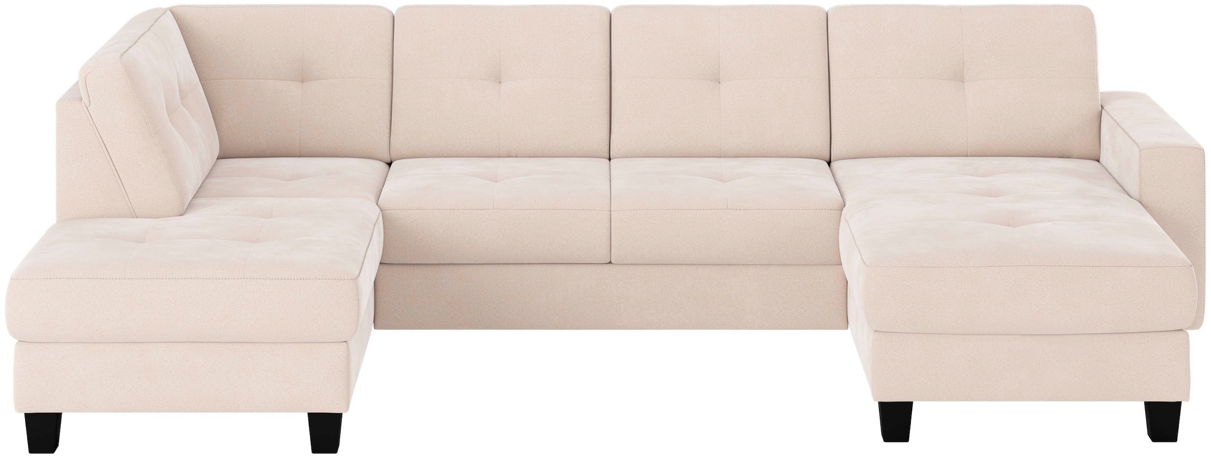 Places of Style Wohnlandschaft »Varese«, Kreuznaht in beige