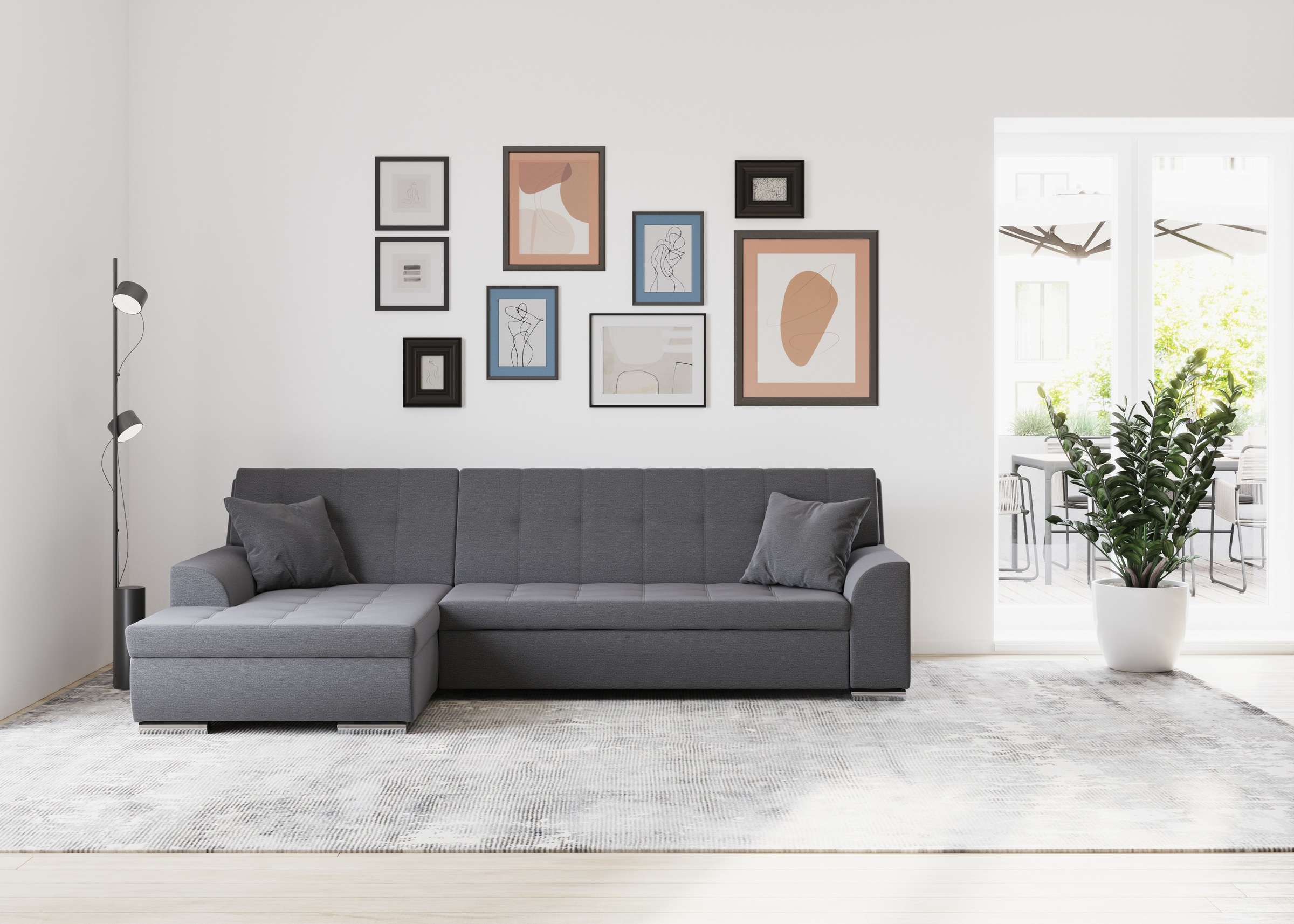 DOMO collection Ecksofa »Treviso viele Bezüge, auch in Cord, L-Form, B/T/H: günstig online kaufen