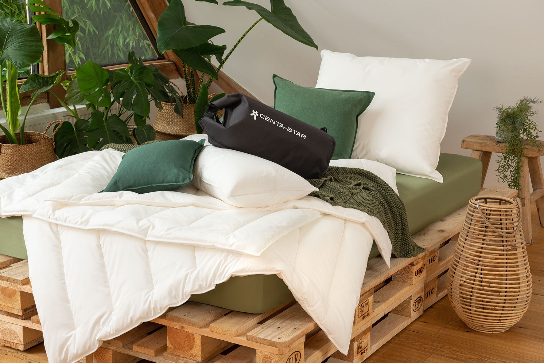 Centa-Star Naturfaserbettdecke »Veggie,«, warm, Füllung High-Tech-Faser, Be günstig online kaufen